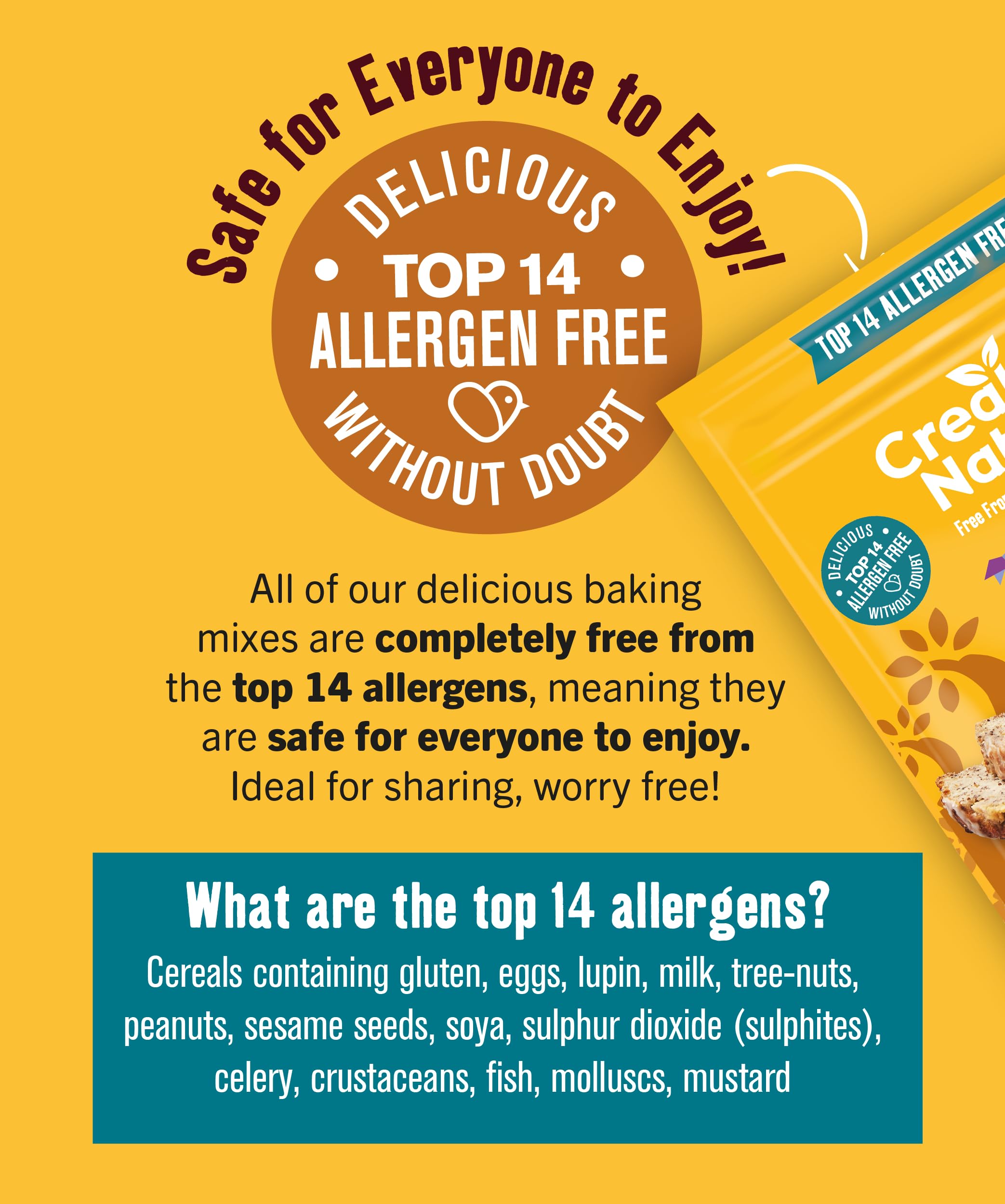 Creative Nature Gluten Free Banana Bread Cake Mix | Top 14 Allergens Free | 250g 3