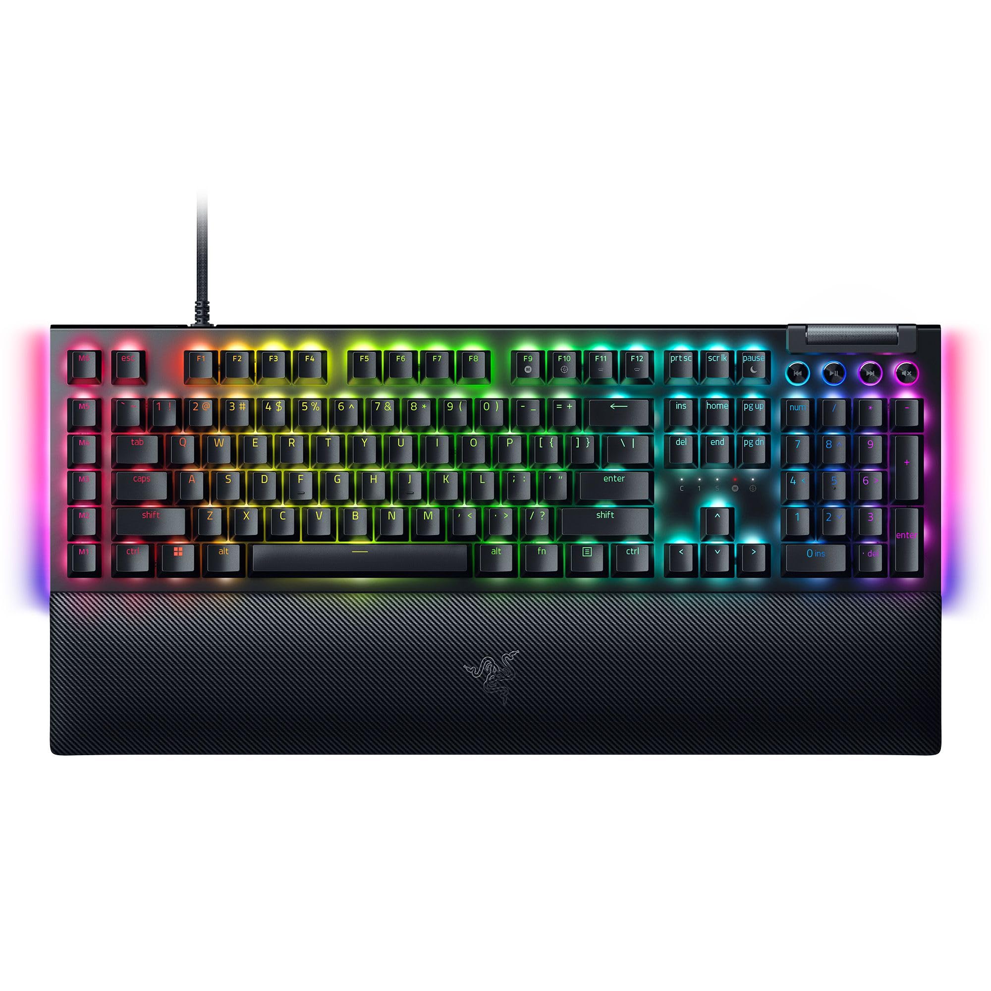 Razer BlackWidow V4 – Mechanische Gaming-Tastatur mit grünem Schalter und Chroma RGB 4