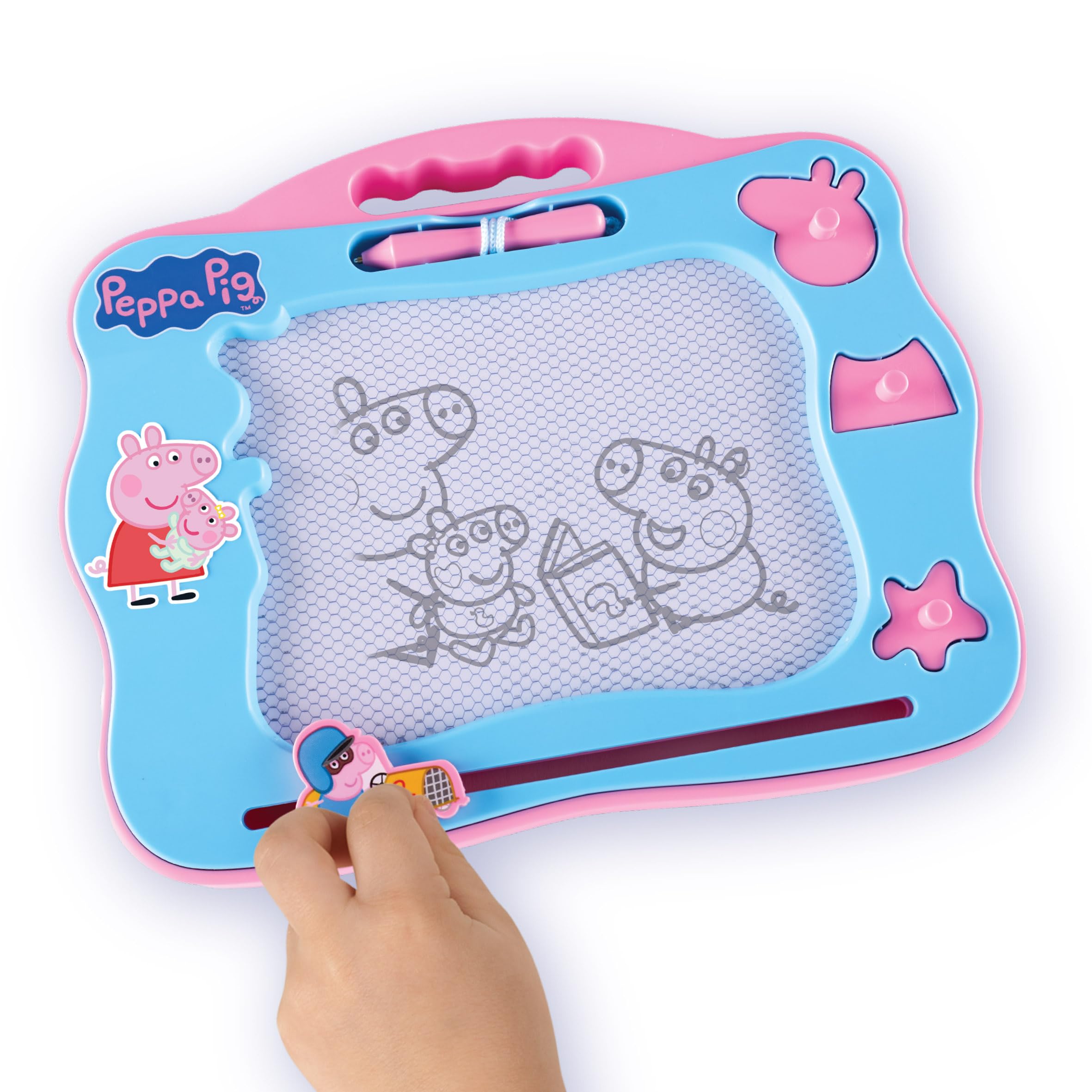 Peppa Pig Travel Magnetic Scribbler - Mess-Free Drawing | Includes 3 Stamps | Ages 3+ 2