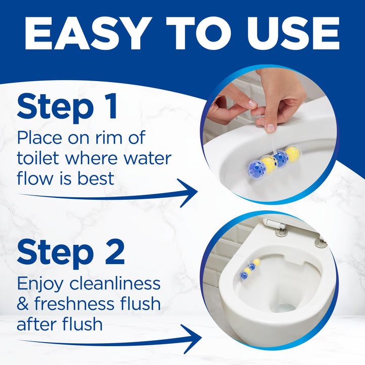 Bloo Power Active Toilet Rim Block XXL Pack (300g = 6x50g) - Fresh Lemon Scent