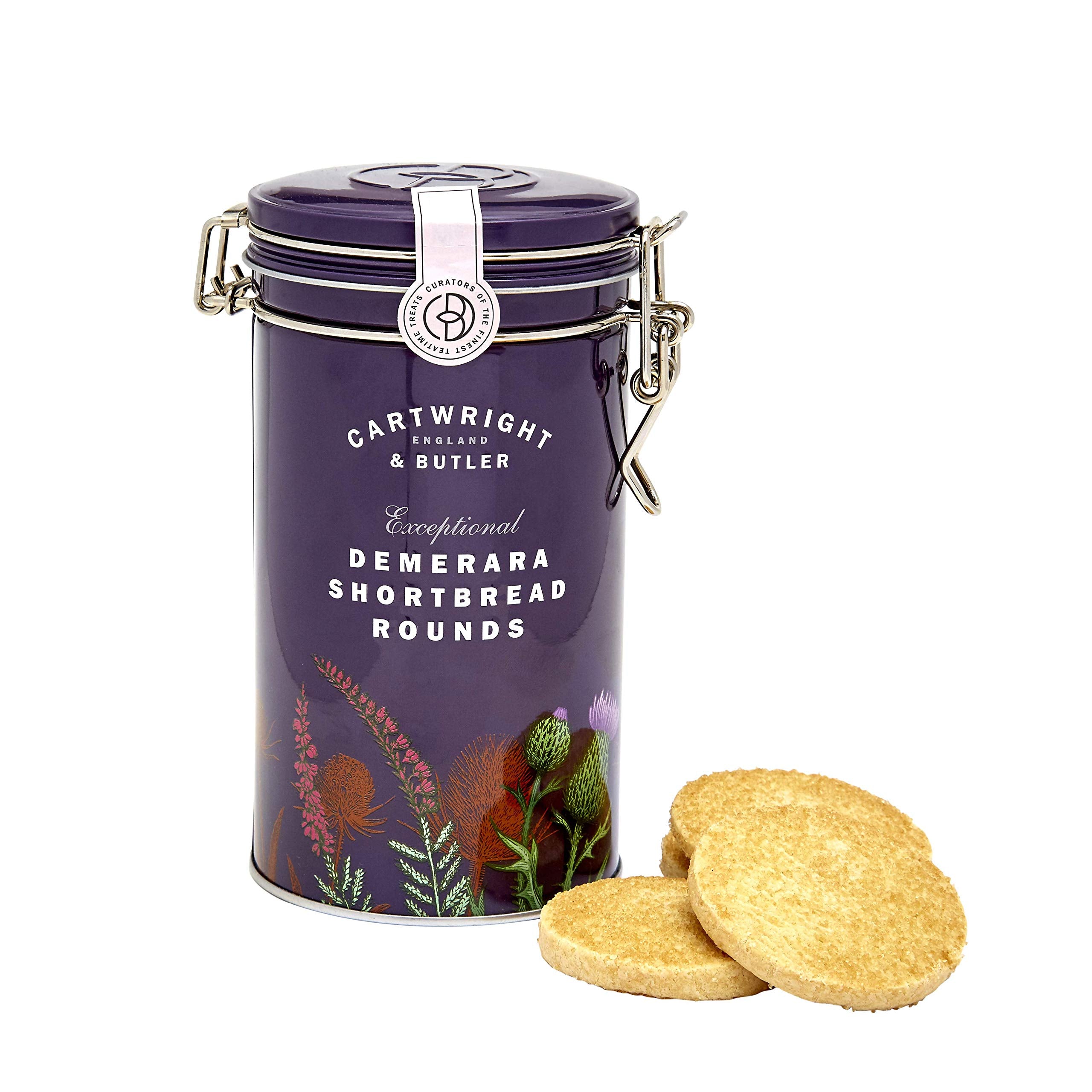 Cartwright & Butler Demerara Shortbread Rounds - 200g Tin | Traditional Recipe | Suitable for Vegetarians 2