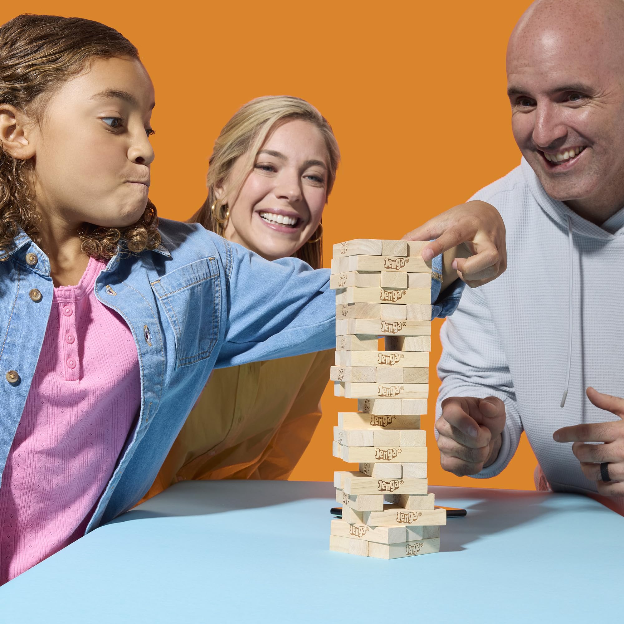 Hasbro Gaming Jenga Game with Digital Die | 54 Wood Blocks | Ages 6+ 6
