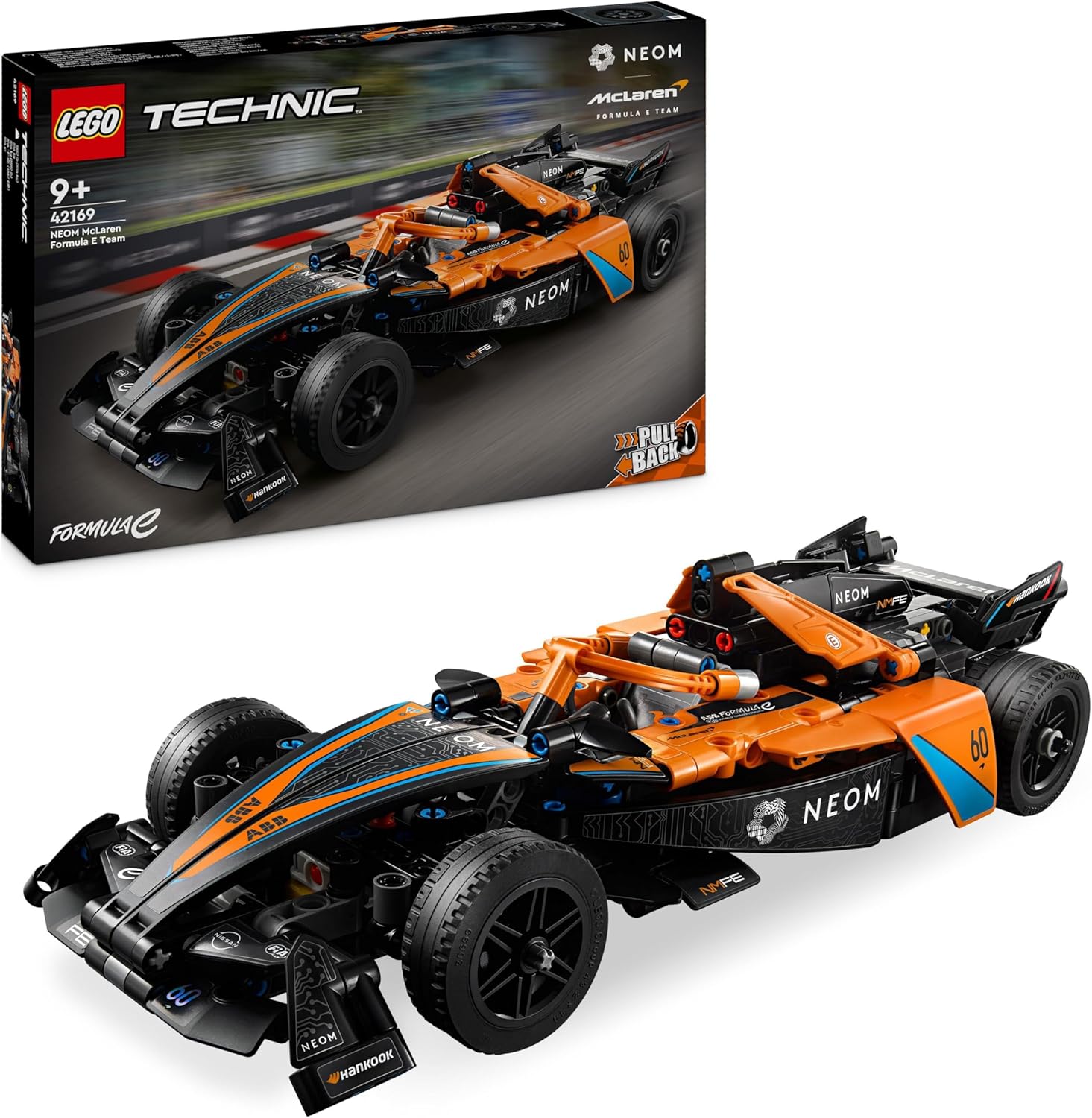 LEGO Technic NEOM McLaren Formula E Race Car Building Set - 463-Piece Pull-Back Action Toy for Ages 9+ 1