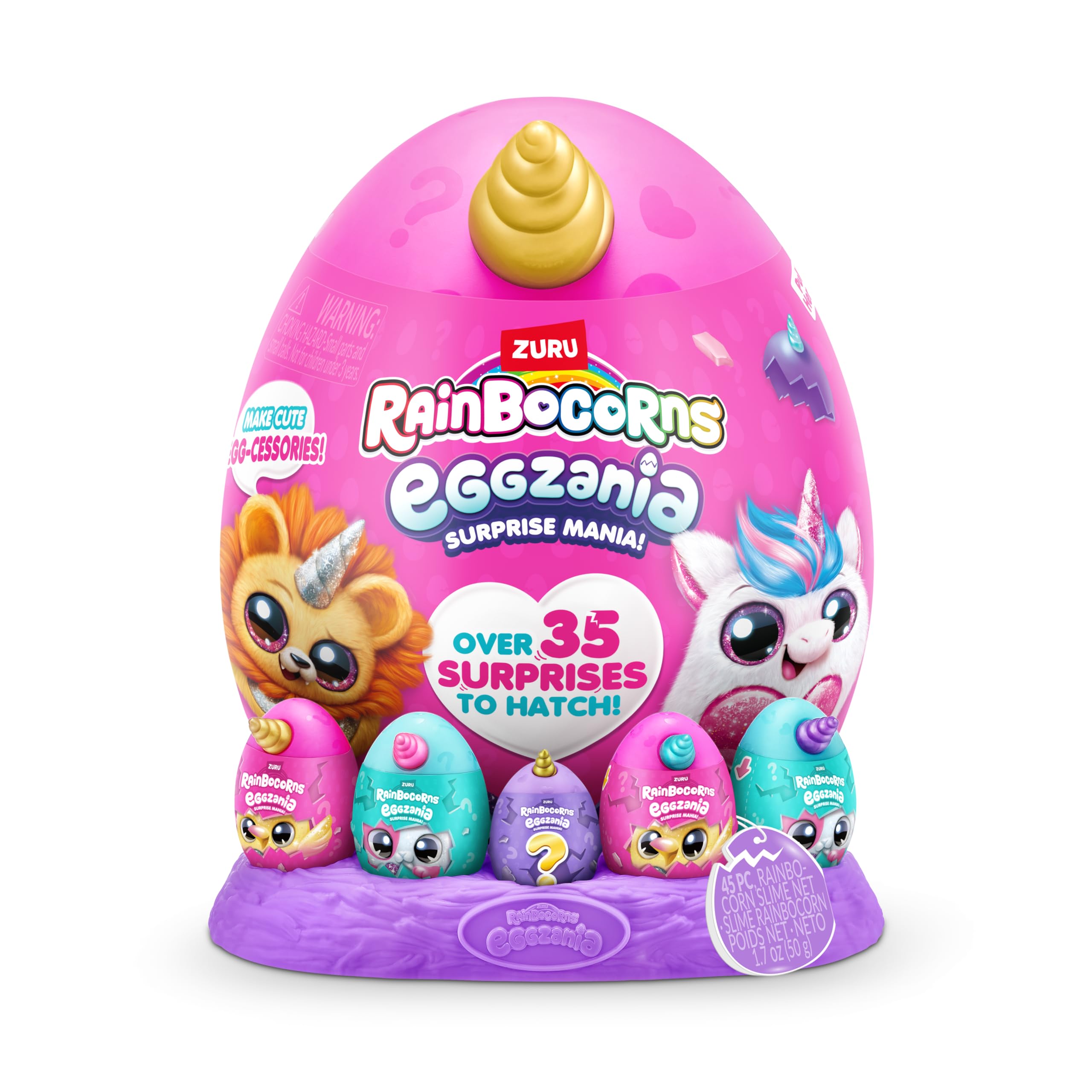 Rainbocorns Eggzania Surprise Mania Trixie the Kitten - Collectible Plush with 20+ Surprises, 28 cm Cuddly Stuffed Animal - Ages 3+ 5