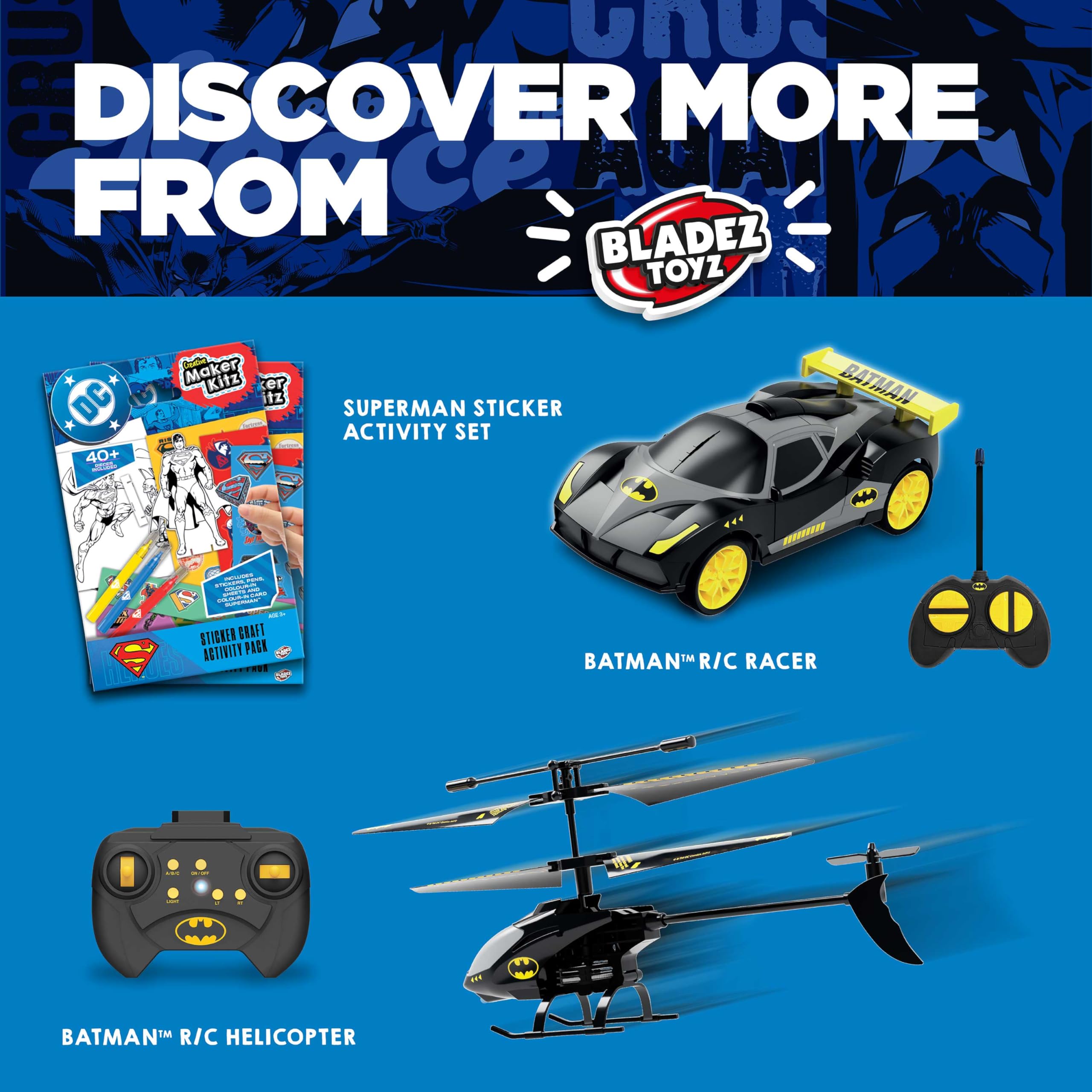 BLADEZ DC Batman Sticker Activity Set - 40+ Pieces | Travel Friendly | Includes Colouring & Pens 4
