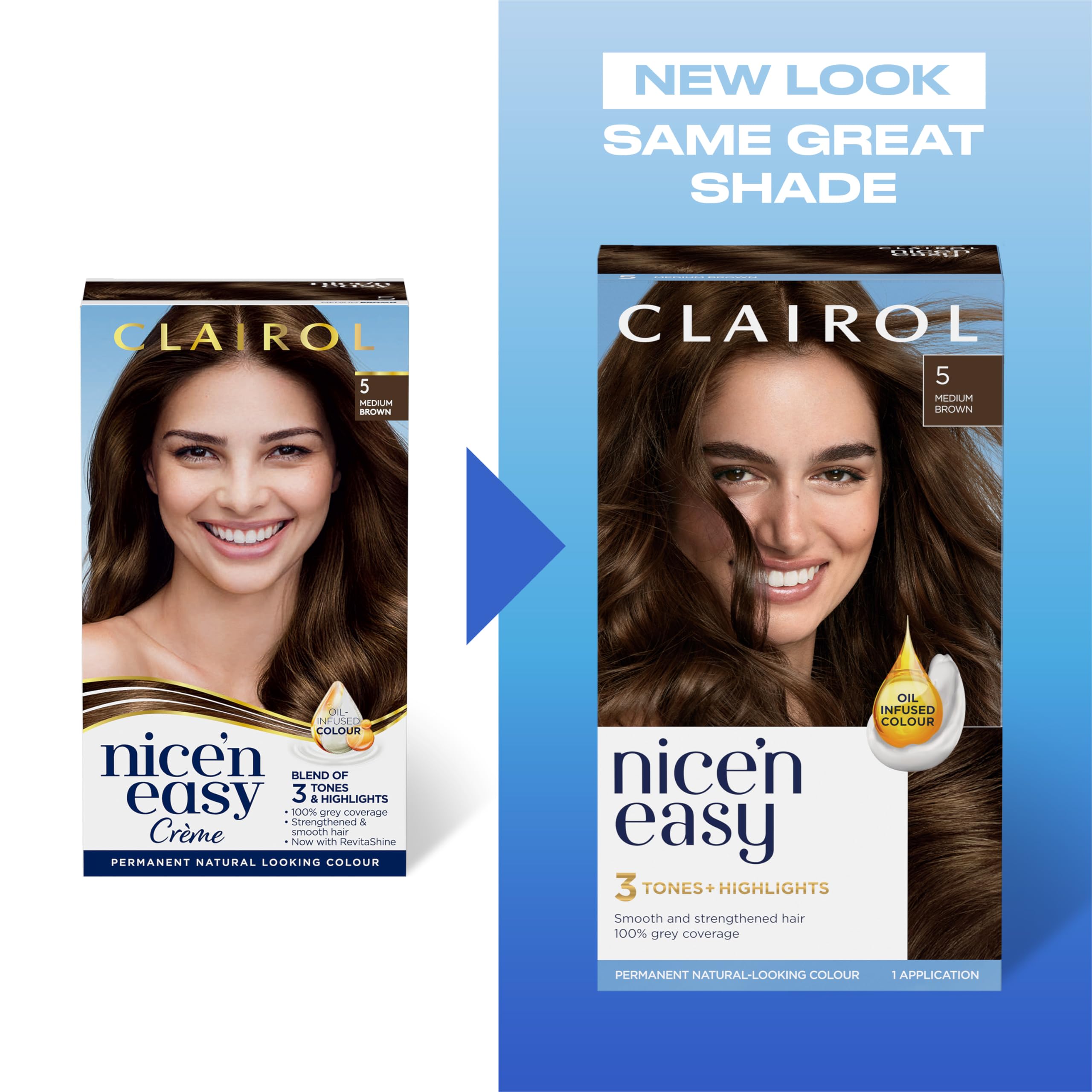 Clairol Nice'N Easy Crème Permanent Hair Dye - 5 Medium Brown 13