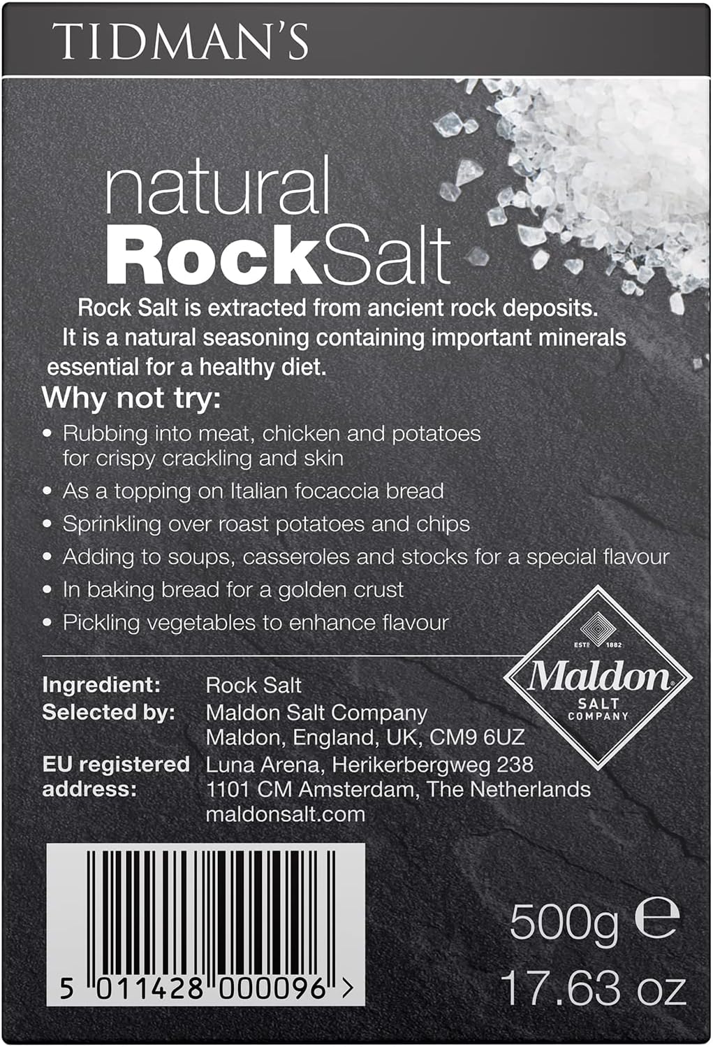 Tidmans Natural Rock Salt, 500 g
