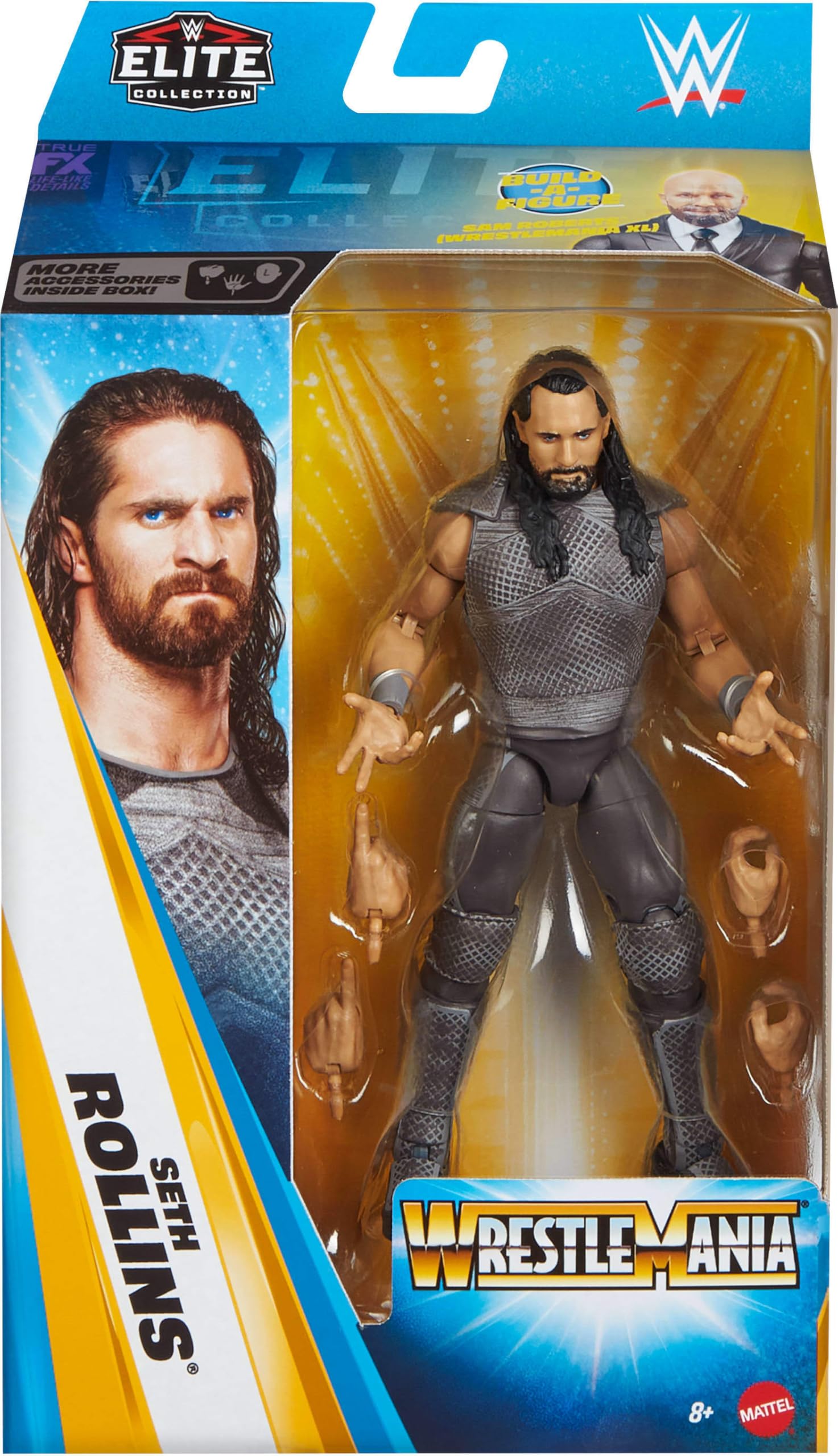 Mattel WWE Seth Rollins Action Figure - Elite Collection, Deluxe Articulation, Build-A-Figure Part 2