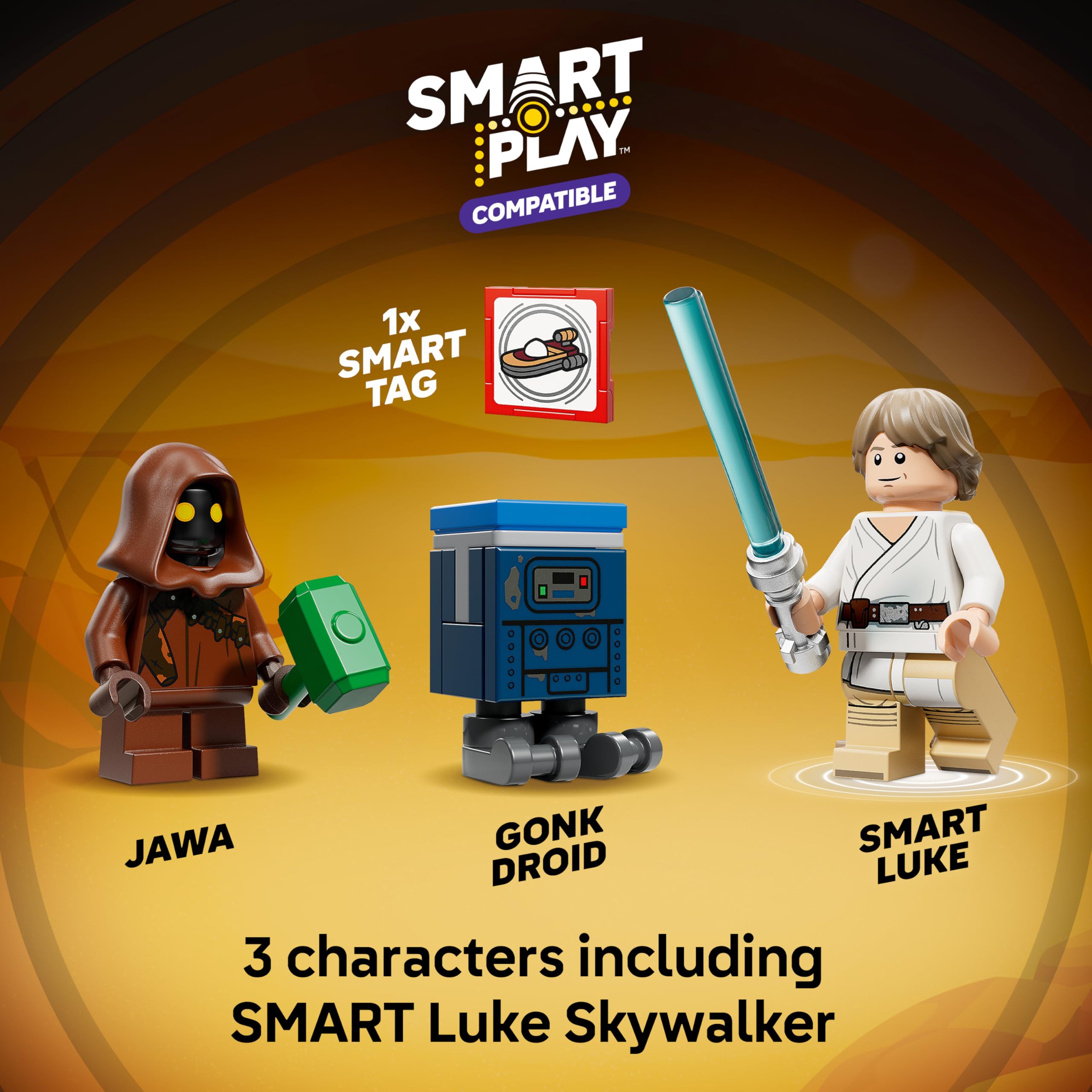 LEGO Star Wars 75420 SMART Play: Luke's Landspeeder Compatible Playset | Ages 6+ 4