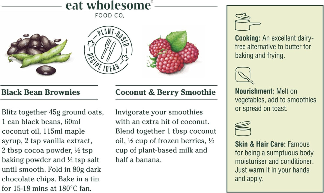Eat Wholesome - Organic Virgin Coconut Oil (500 ml, Glass Jar)