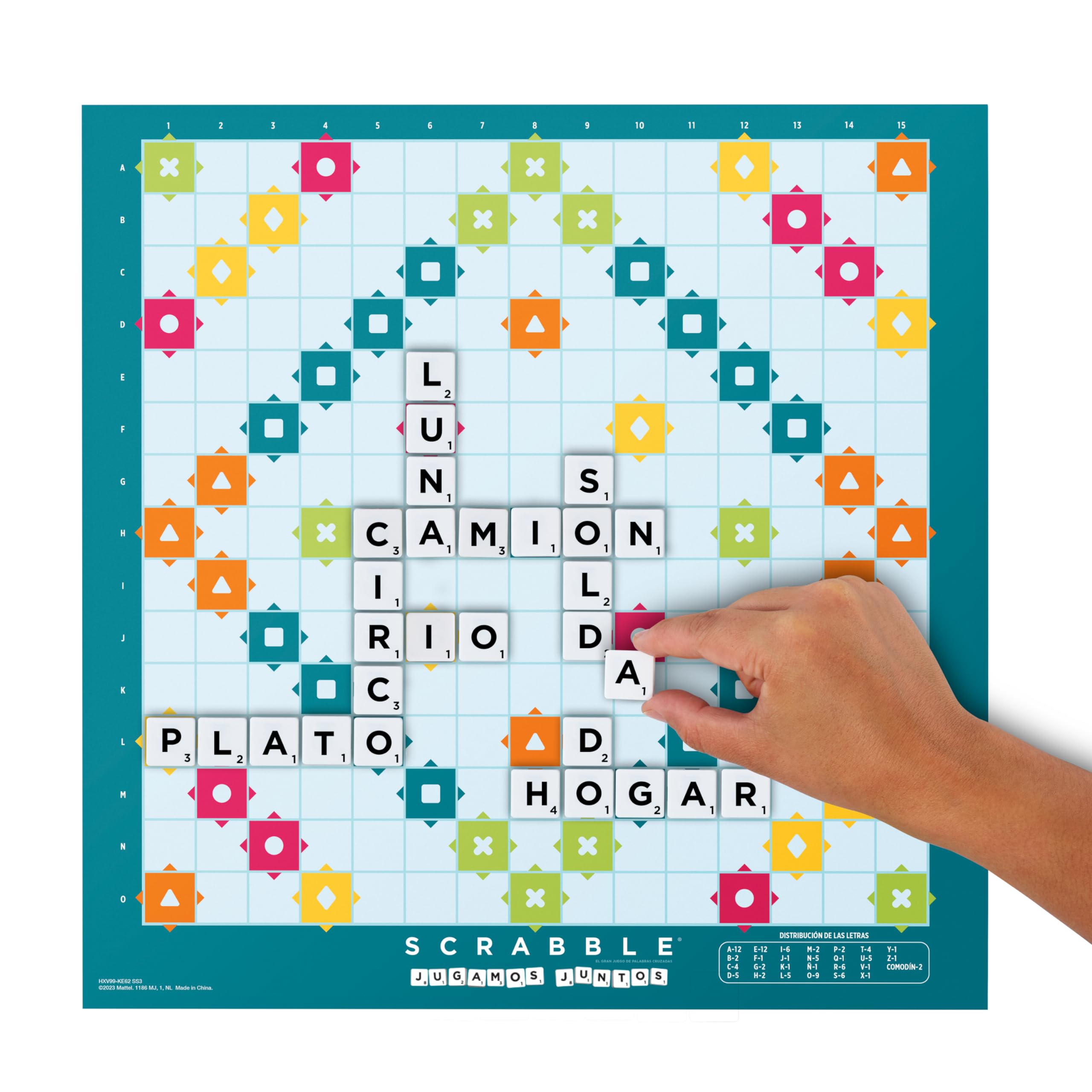 Mattel Games Scrabble Spanish Version HXV99 Board Game 5