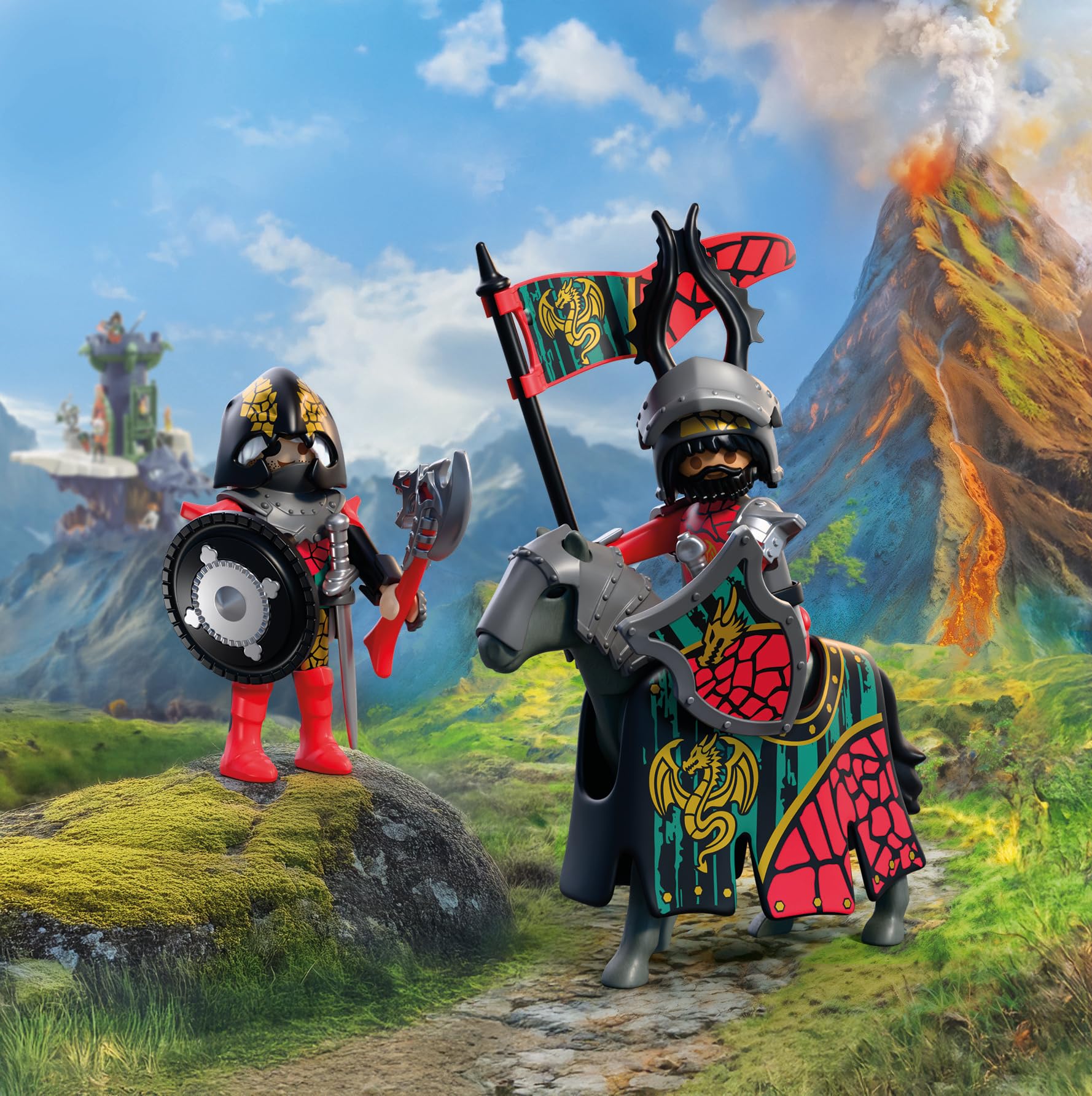 Playmobil Dragon Knight Leader - Knight on Horseback with Banner | Ages 4+ | Model 72118 2
