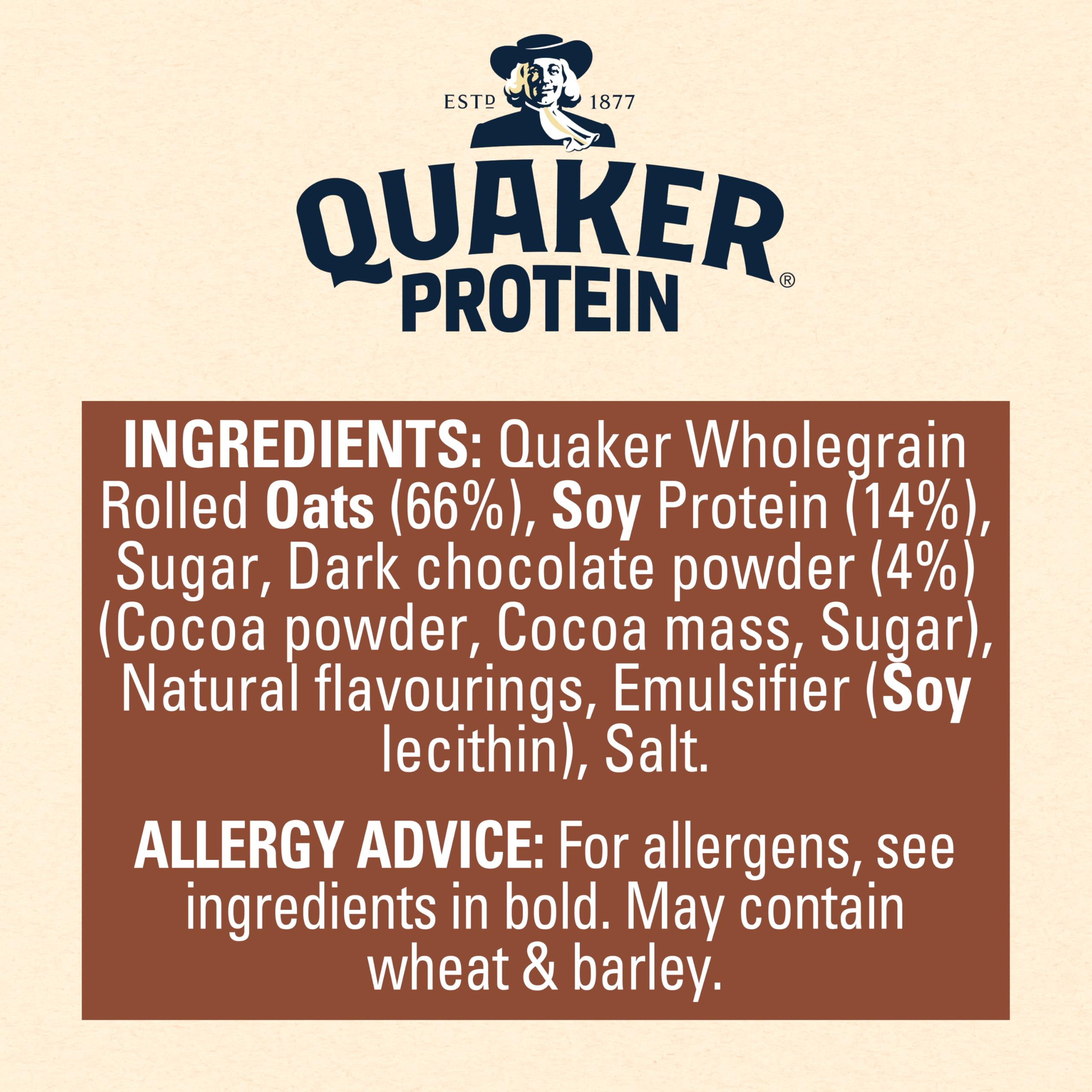 Quaker High Protein Chocolate Brownie Porridge Sachets - 9g Protein Per Sachet | 100% Wholegrain | Ready in 2.5 Minutes 3