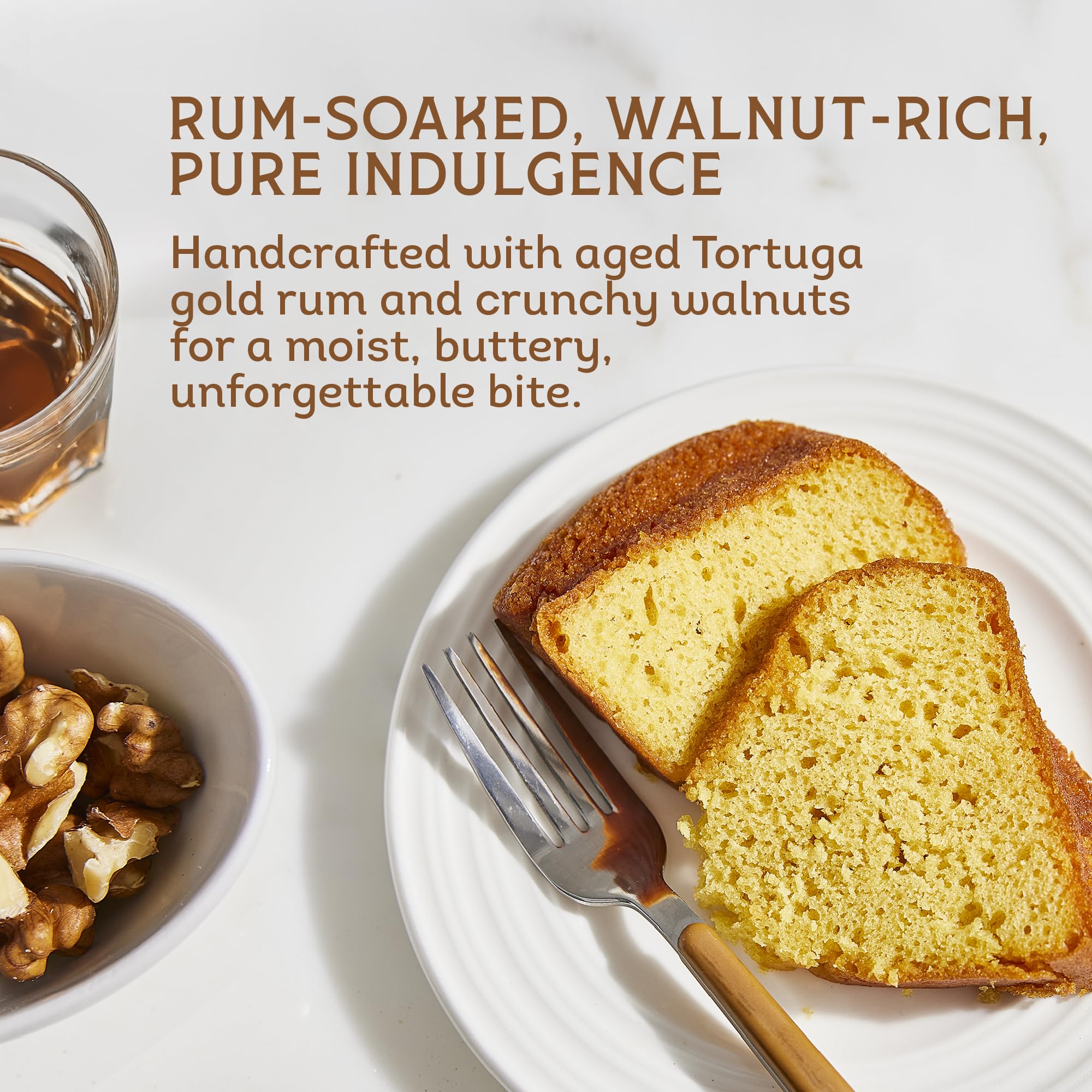 Tortuga Golden Original Rum Cake with Walnuts, 454g 11