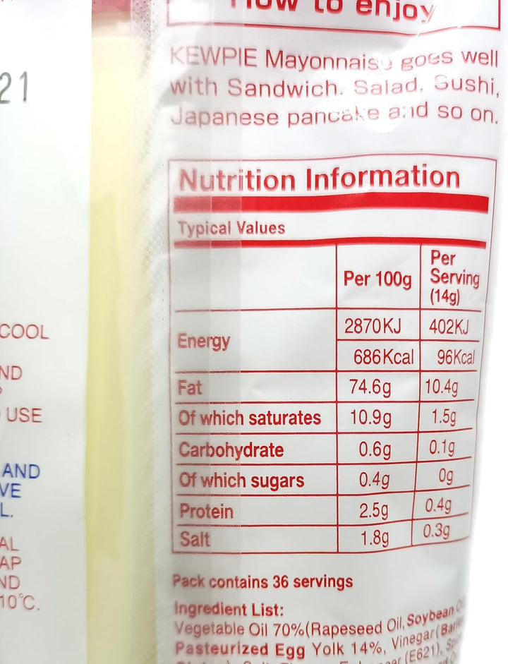 Kewpie QP Mayonnaise 450g - Japanese Mayonnaise with Rich Umami Flavor