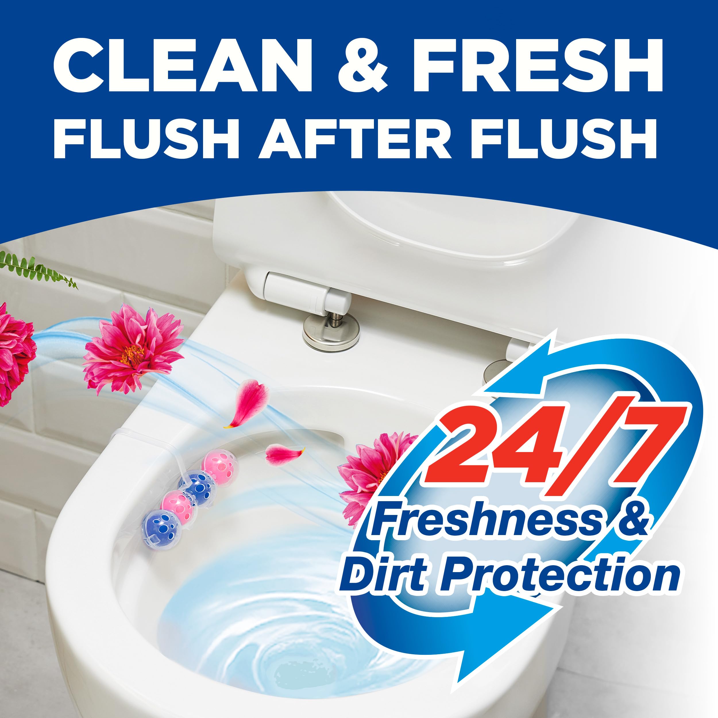 Bloo Power Active Toilet Rim Block Fresh Flowers - 50g, Pack of 1 3