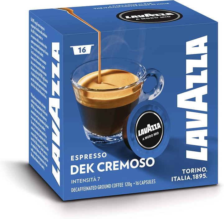 Lavazza - A Modo Mio Dek Cremoso Decaffeinated Coffee Capsules, 16-Count, 120 g