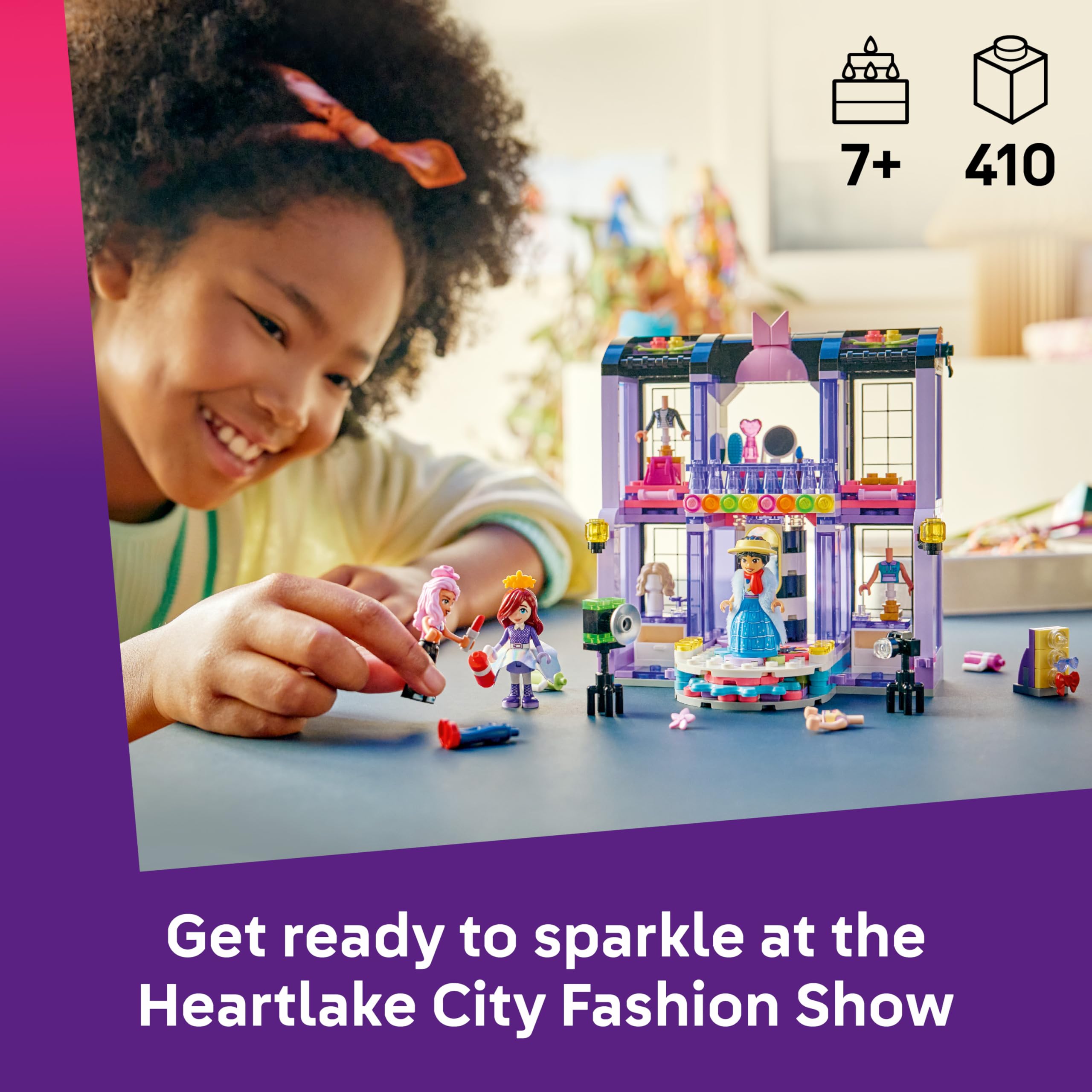 LEGO Friends Heartlake City Fashion Show Building Set - 3 Mini Dolls, Catwalk, Vanity Table | Ages 7+ 2