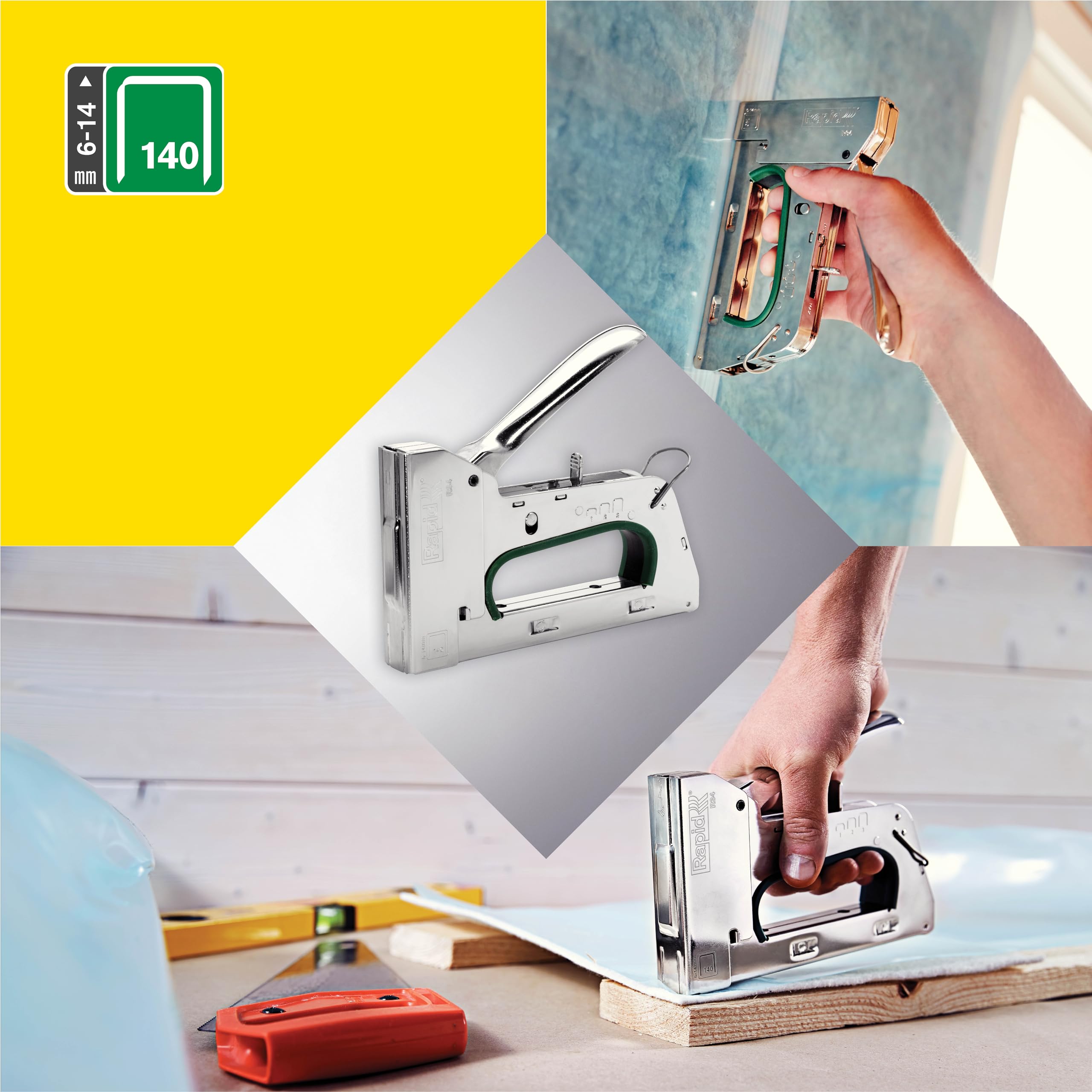 Rapid PRO R34 Heavy Duty Manual Staple Gun for No. 140 Staples | Steel Construction | Made in Sweden 7
