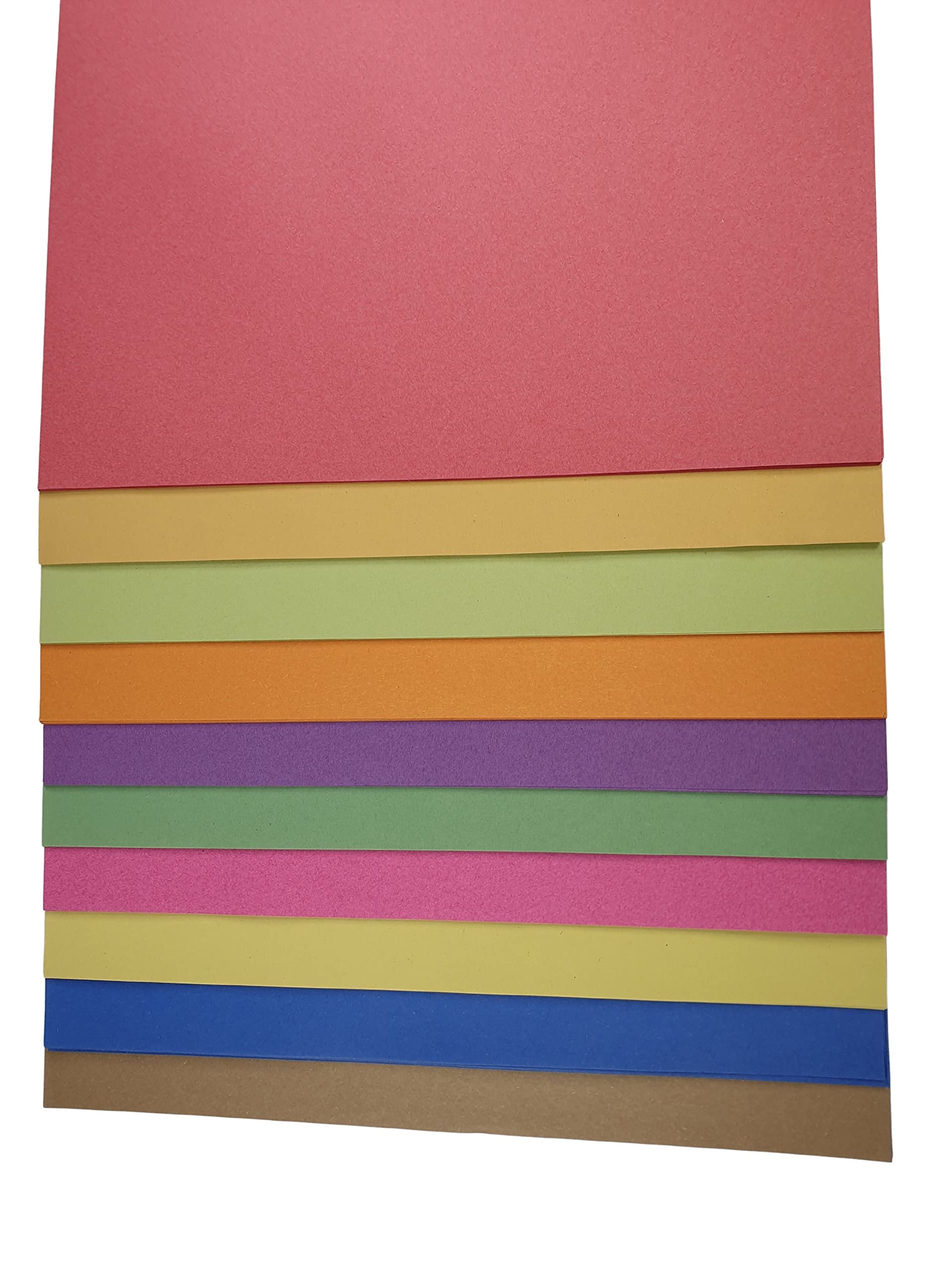 Be Creative A4 Recycled Sugar Paper - 250 Sheets in 10 Bright Assorted Colours | 100gsm 6