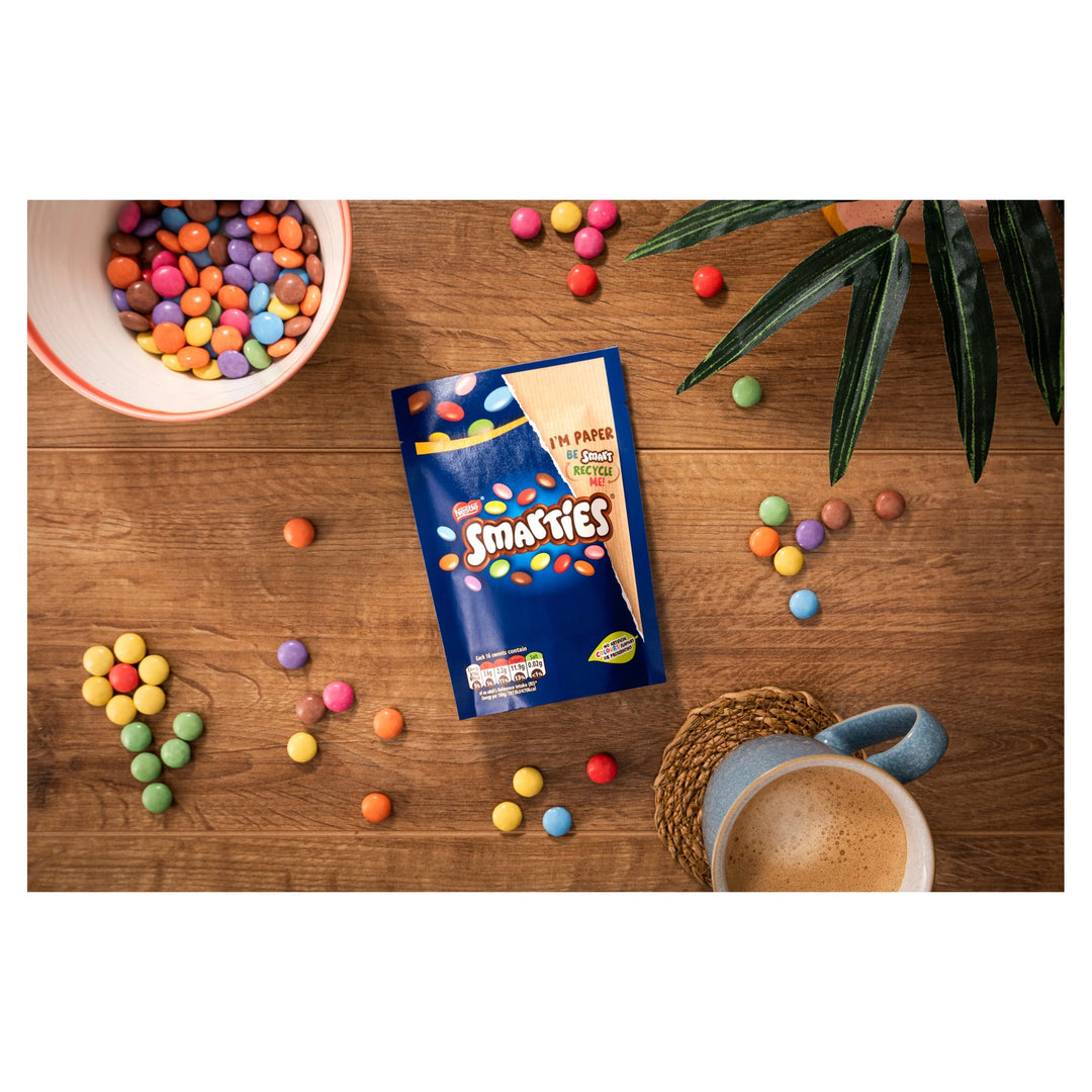 Smarties Milk Chocolate Sharing Bag 105g (Pack of 8)