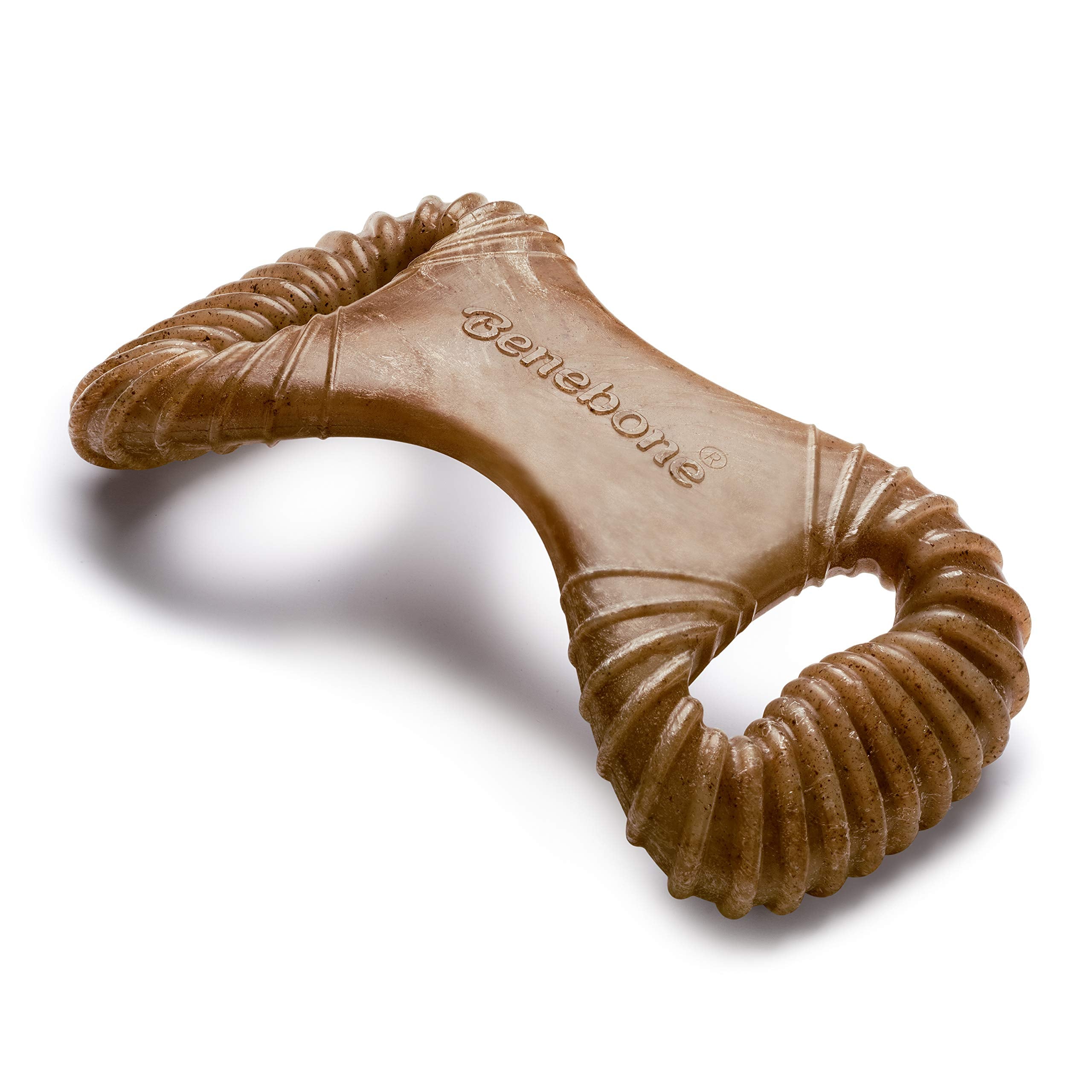 Benebone Indestructible Dental Dog Chew Toy - Real Bacon Flavor | Medium Dogs | Heavy Duty