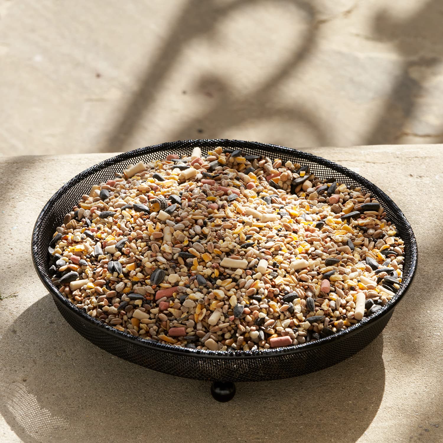 Walter Harrisons Heavy Duty Metal Ground Bird Feeder - Freestanding Tray for Seed Mix & Mealworm 2