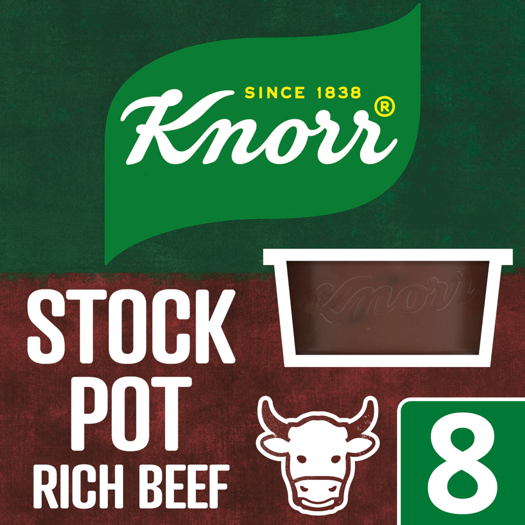Knorr Rich Beef Gluten-Free Stock Pots - 8 x 28g