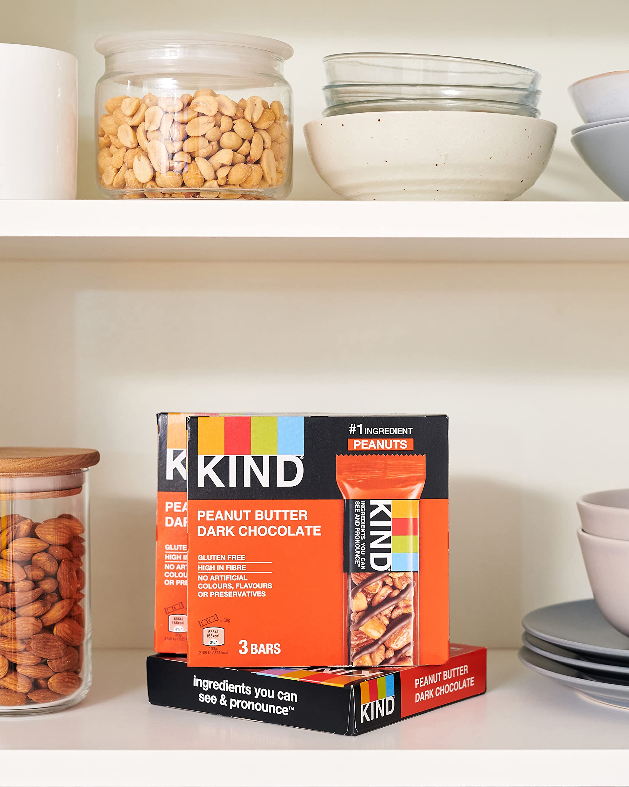 KIND - Peanut Butter Dark Chocolate Gluten Free Snack Bars Multipack 3
