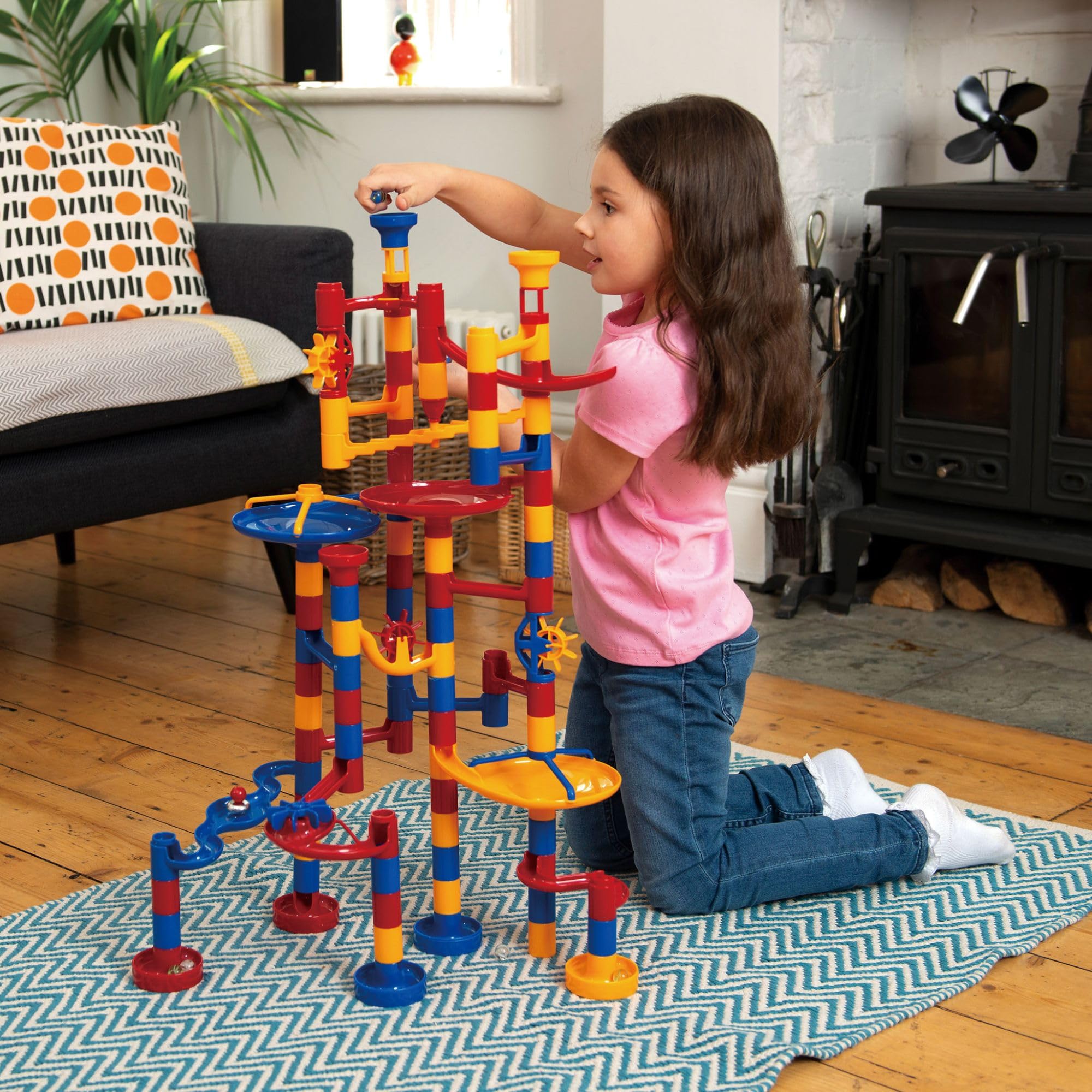 Galt Toys Mega Marble Run Construction Toy | 100 Pieces | Ages 4+ 3