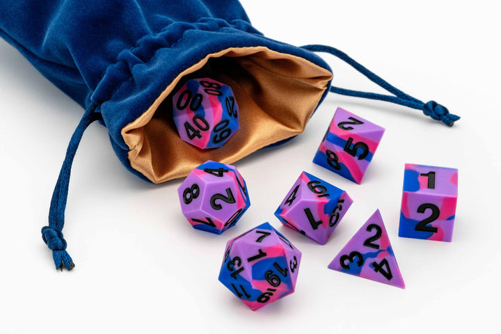 Metallic Dice Games FanRoll 16mm Pride Sharp Edge Silicone Rubber Dice Set