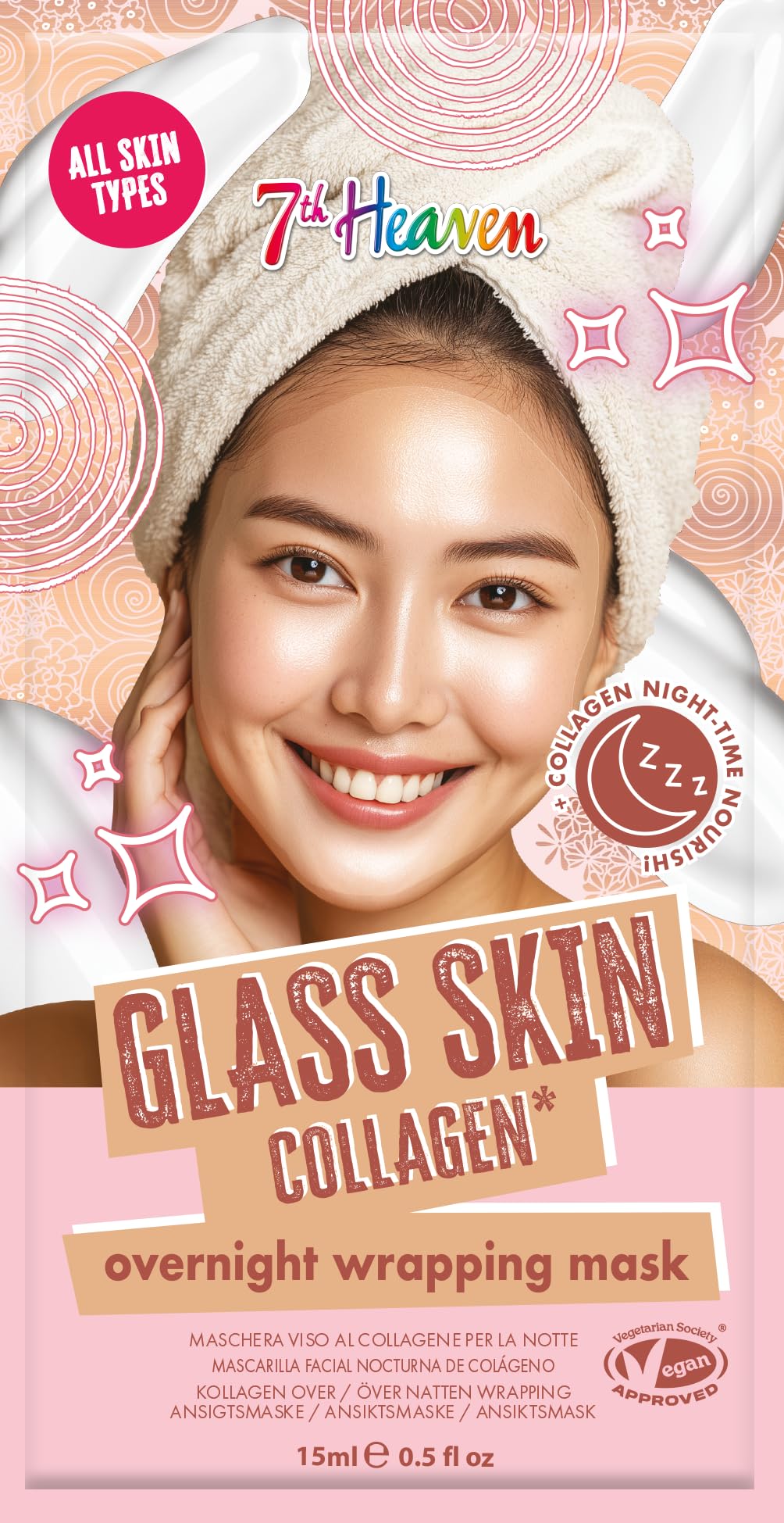 7th Heaven Glass Skin Collagen Wrapping Mask - Hyaluronic Acid & Vegan Collagen | 15 ml 1