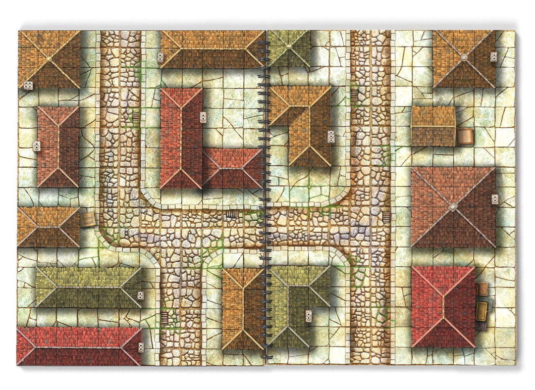 Loke BattleMats Big Book of Battle Mats - Streets Sewers & Cemeteries