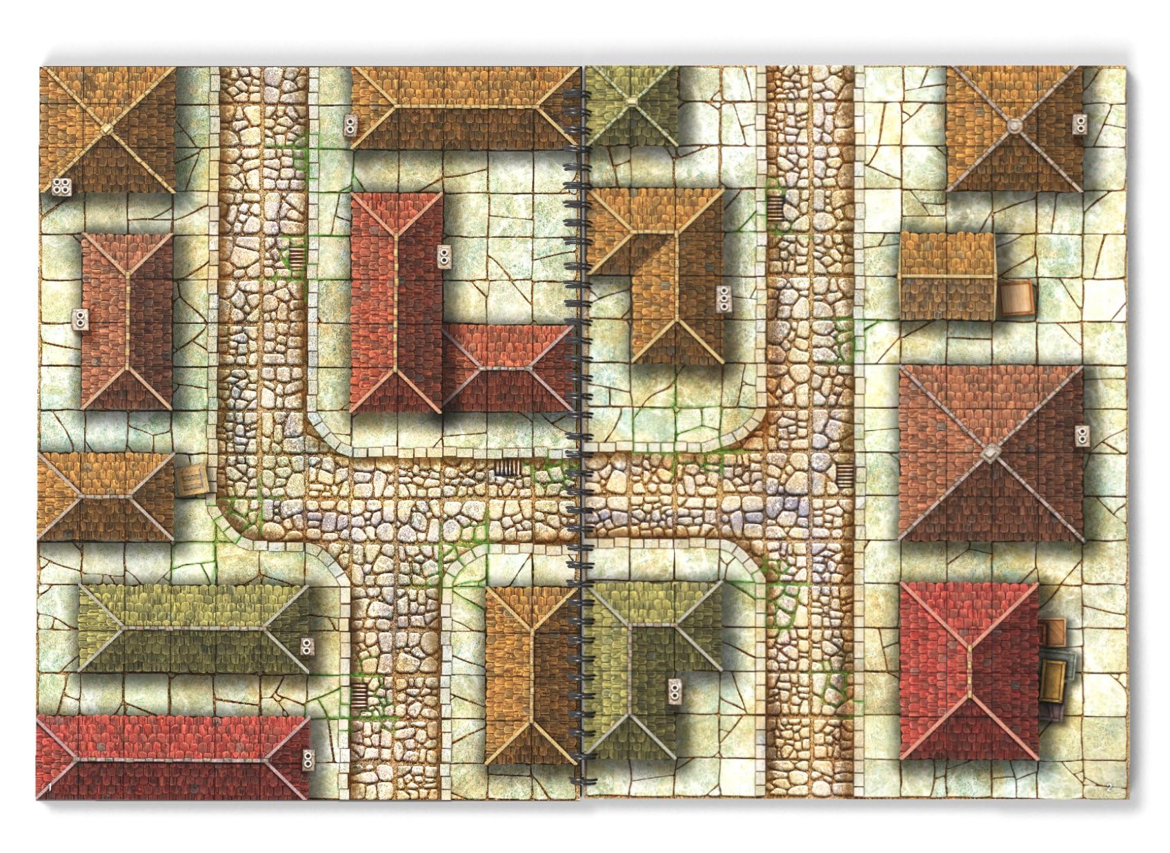 Loke BattleMats Big Book of Battle Mats - Streets Sewers & Cemeteries 5