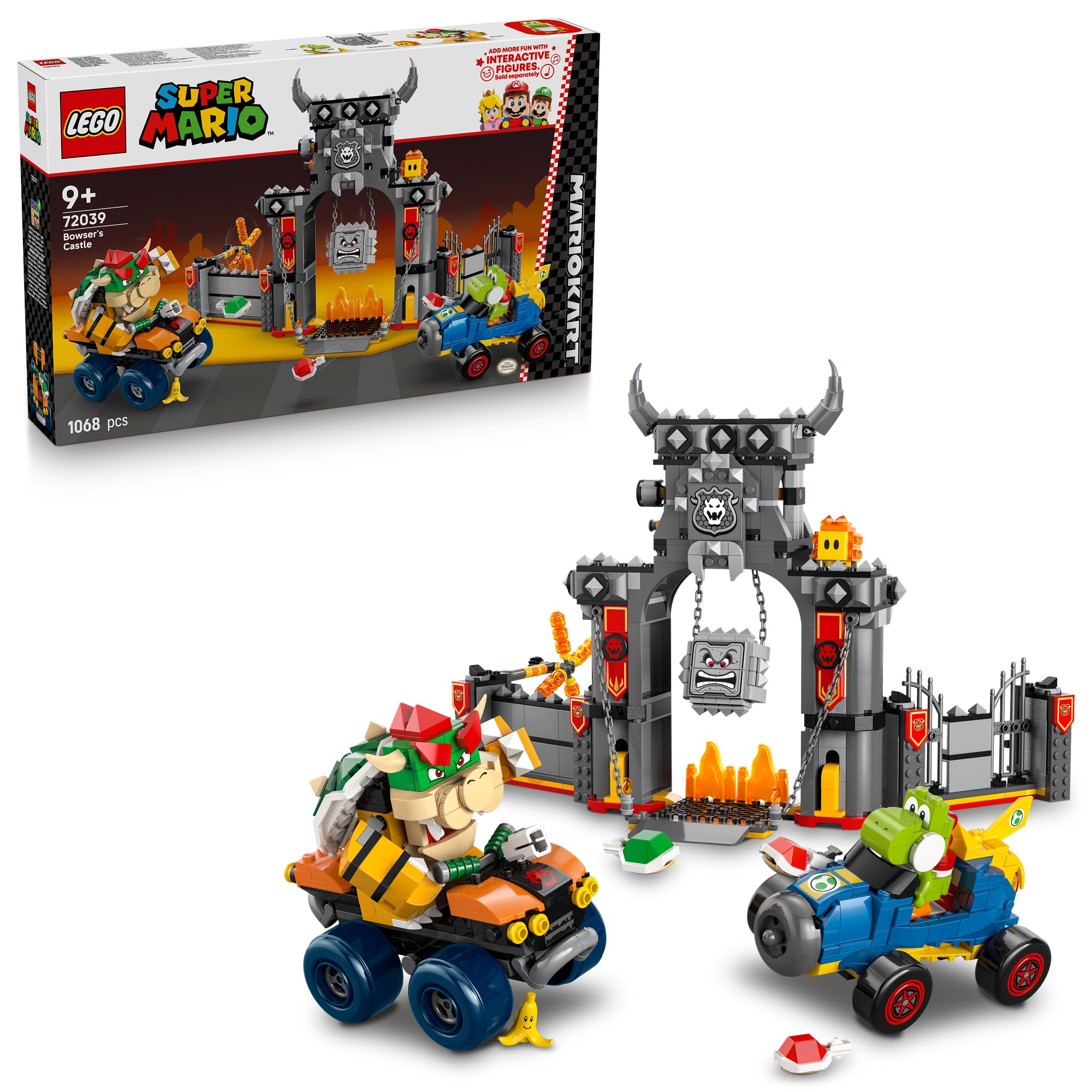 LEGO Super Mario: Mario Kart – Bowser's Castle Playset - Interactive Building Toy for Ages 9+ 1