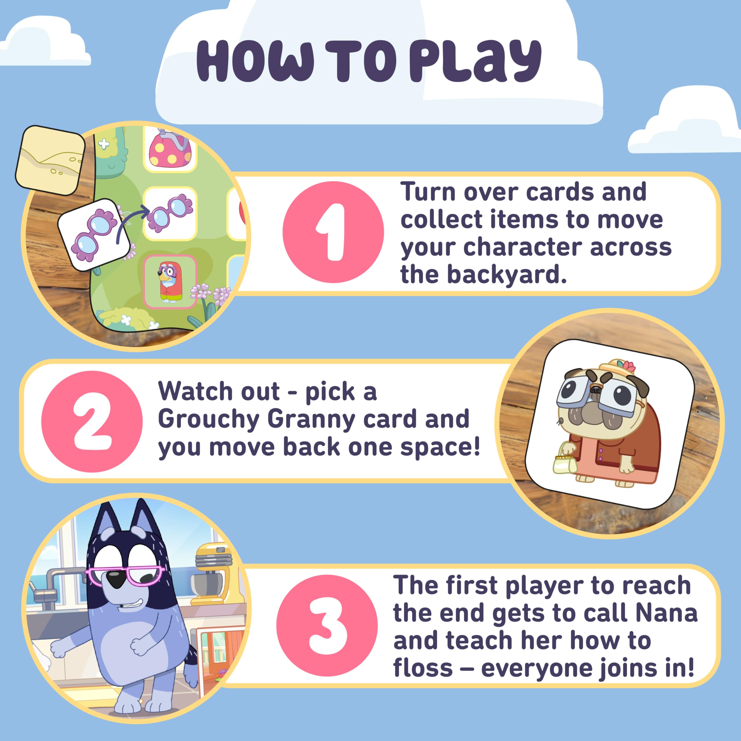 Orchard Toys Official Bluey Grannies Matching and Memory Game for children age 3 5