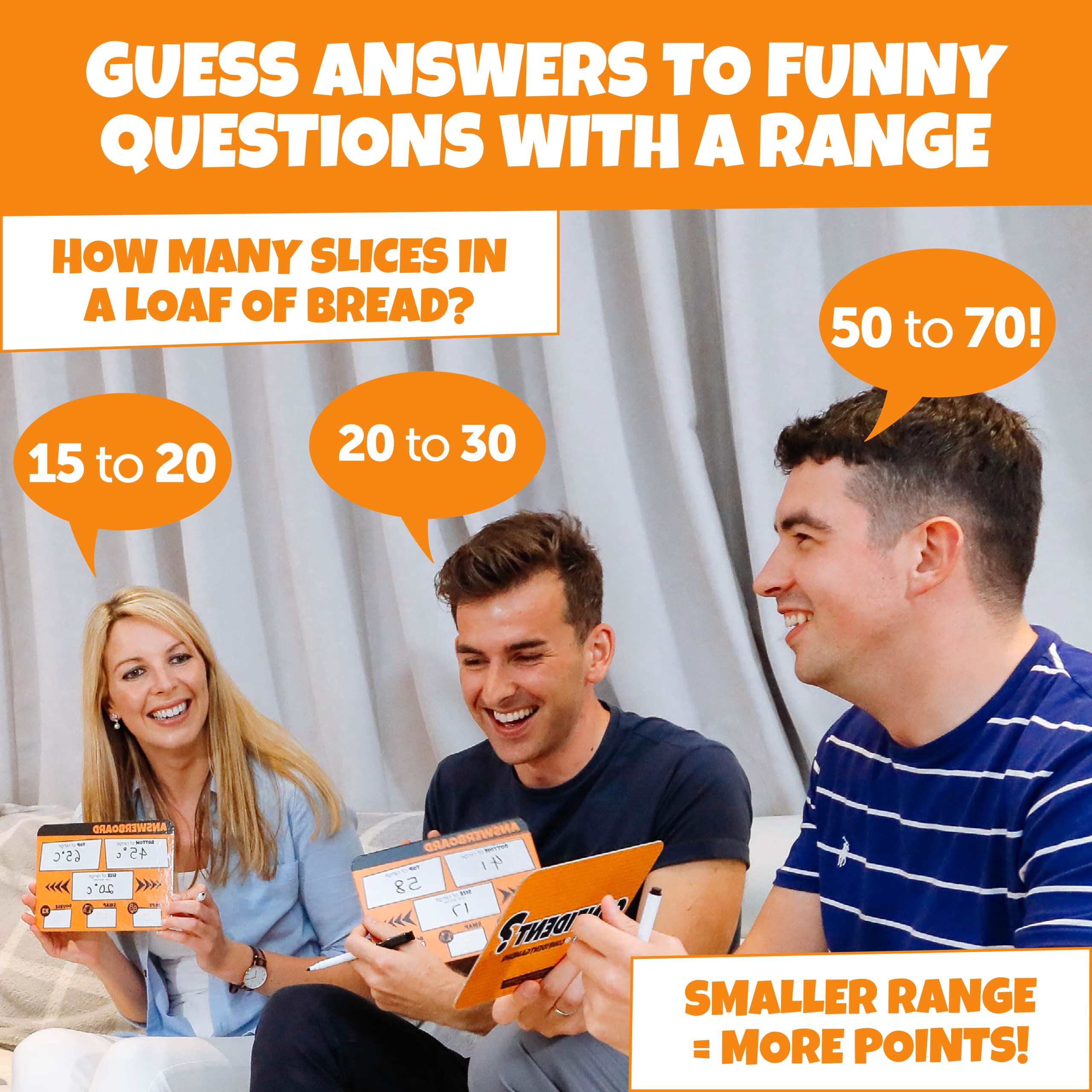 CONFIDENT? Board Game - Trivia Quiz Game with Range-Based Scoring for Families, Adults & Kids 2