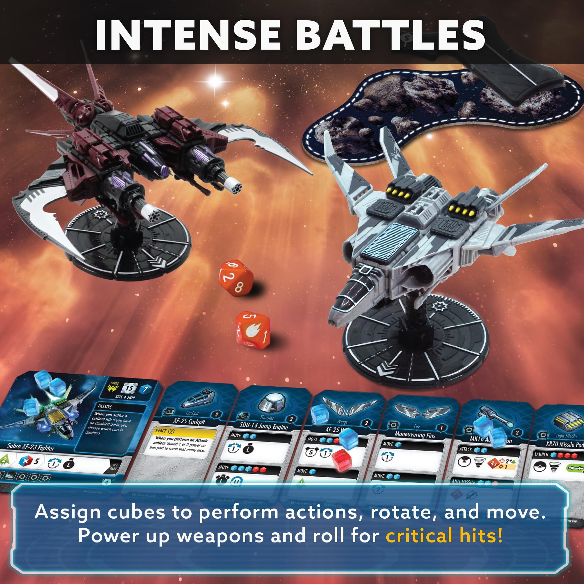 SNAP SHIPS: Tactics Starter Box - Customizable Miniatures Battle Game for Ages 14+ 3