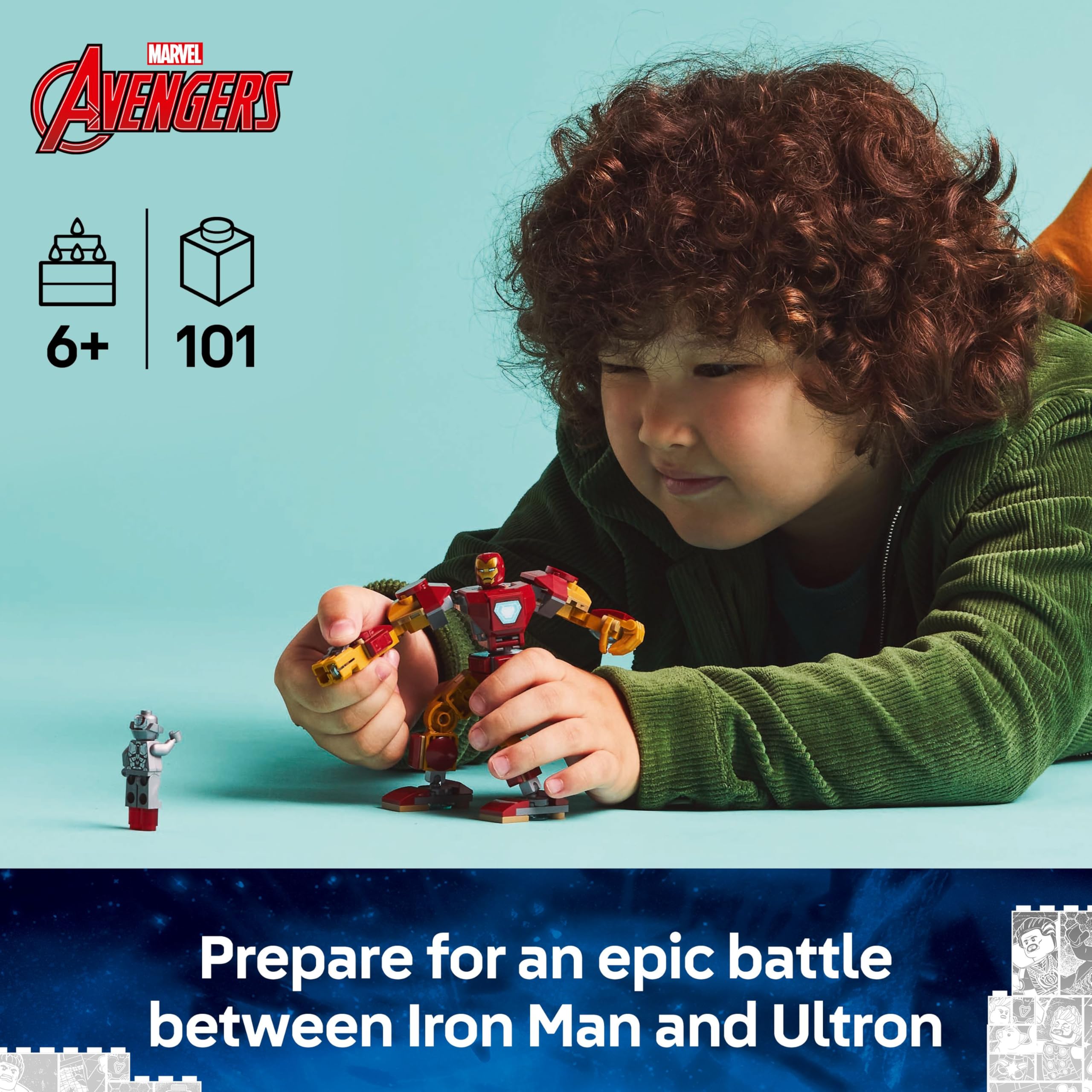 LEGO Marvel Iron Man Mech vs. Ultron Building Set | 2 Minifigures | Ages 6+ 2