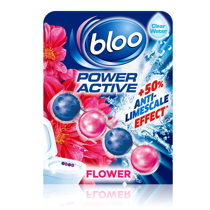 Bloo Power Active Fresh Flowers Toilet Rim Block (50g)
