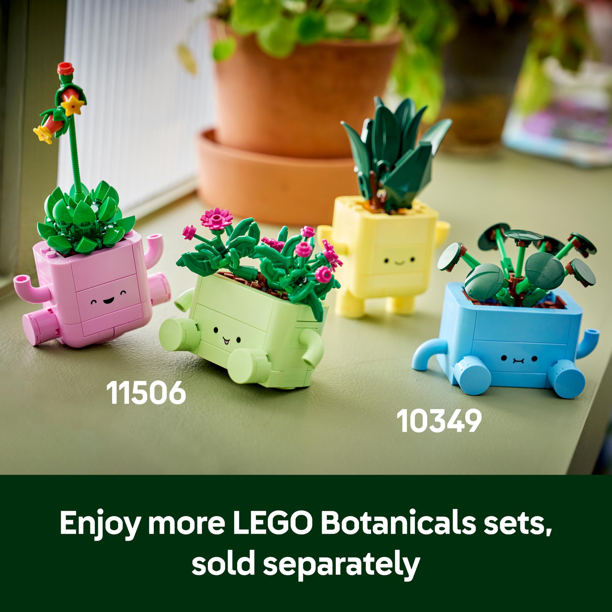 LEGO Botanicals Rocking Plants Set - 2 Artificial Plants, Pastel Pots | Ages 9+ 8