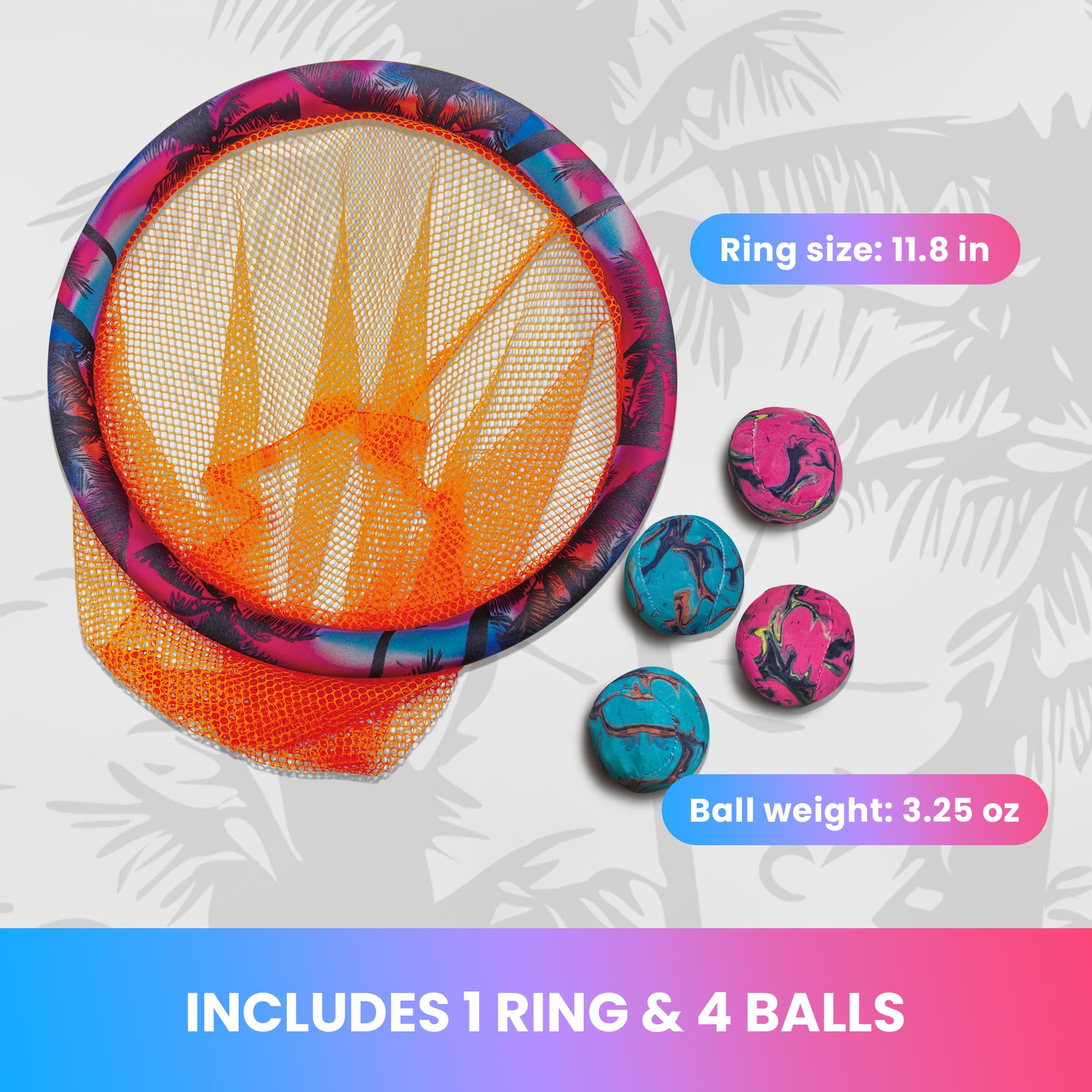 Waboba Dunk or Dive Pool Toy Toss Game - Floating Ring Net & 4 Dive Balls | Ages 8+ 6
