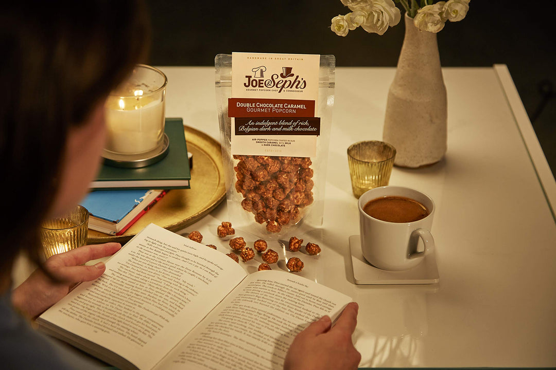 Joe & Seph's Belgian Chocolate Caramel Popcorn - Handmade Air-Popped Snack, 75g