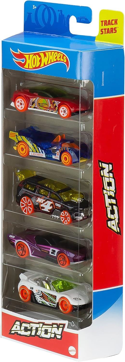 Hot Wheels 5 Car Gift Pack - 1:64 Scale Die-Cast Vehicles for Kids 3+ 12
