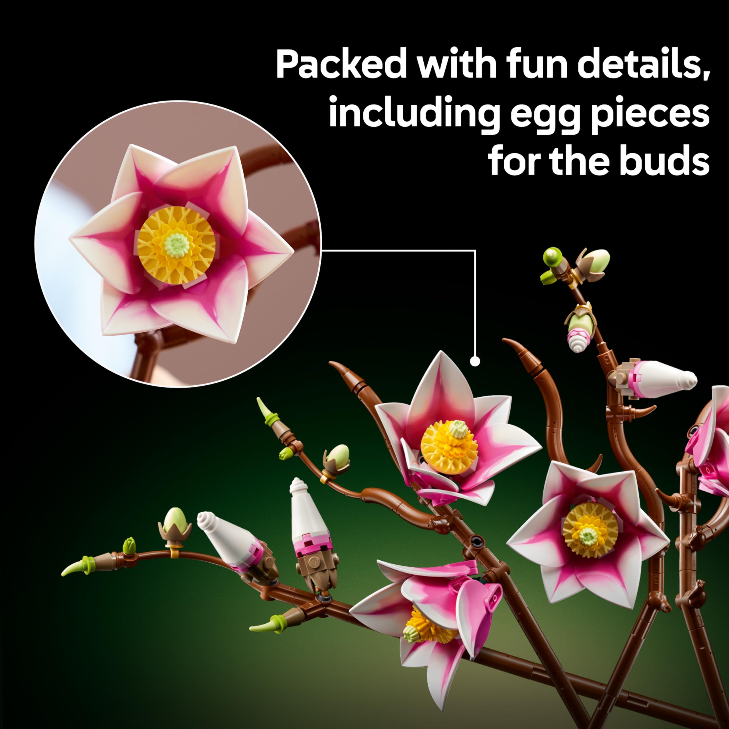 LEGO Botanicals Magnolia Branches Building Set for Adults | 5 Branches | Model 11510 5