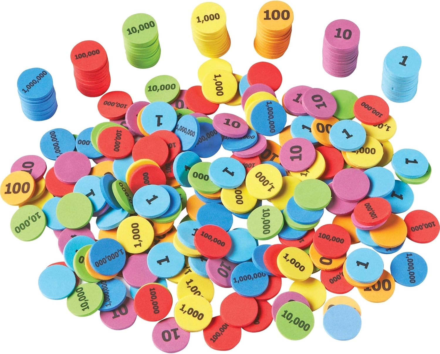 Learning Resources Place Value Disks - Educational Math Manipulative for Ages 4-8