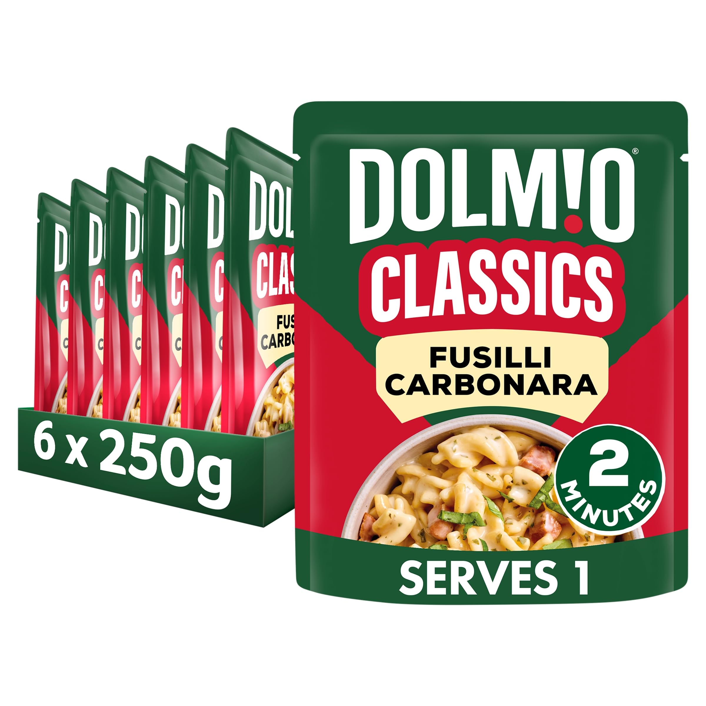 Dolmio - Klassiker Fusilli Carbonara Fertiggericht 6x250g
