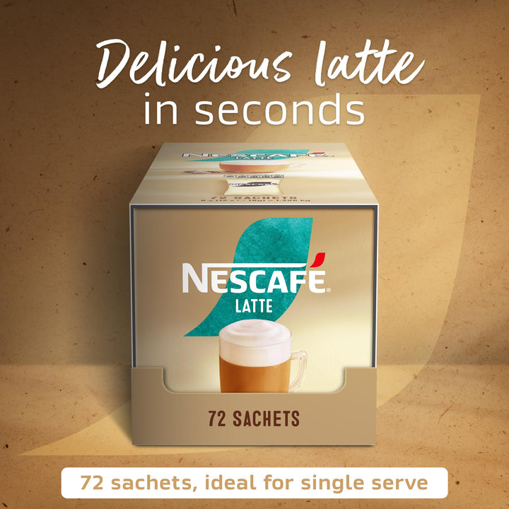 NESCAFÉ Latte Instant Coffee Sachets - 72 x 18g