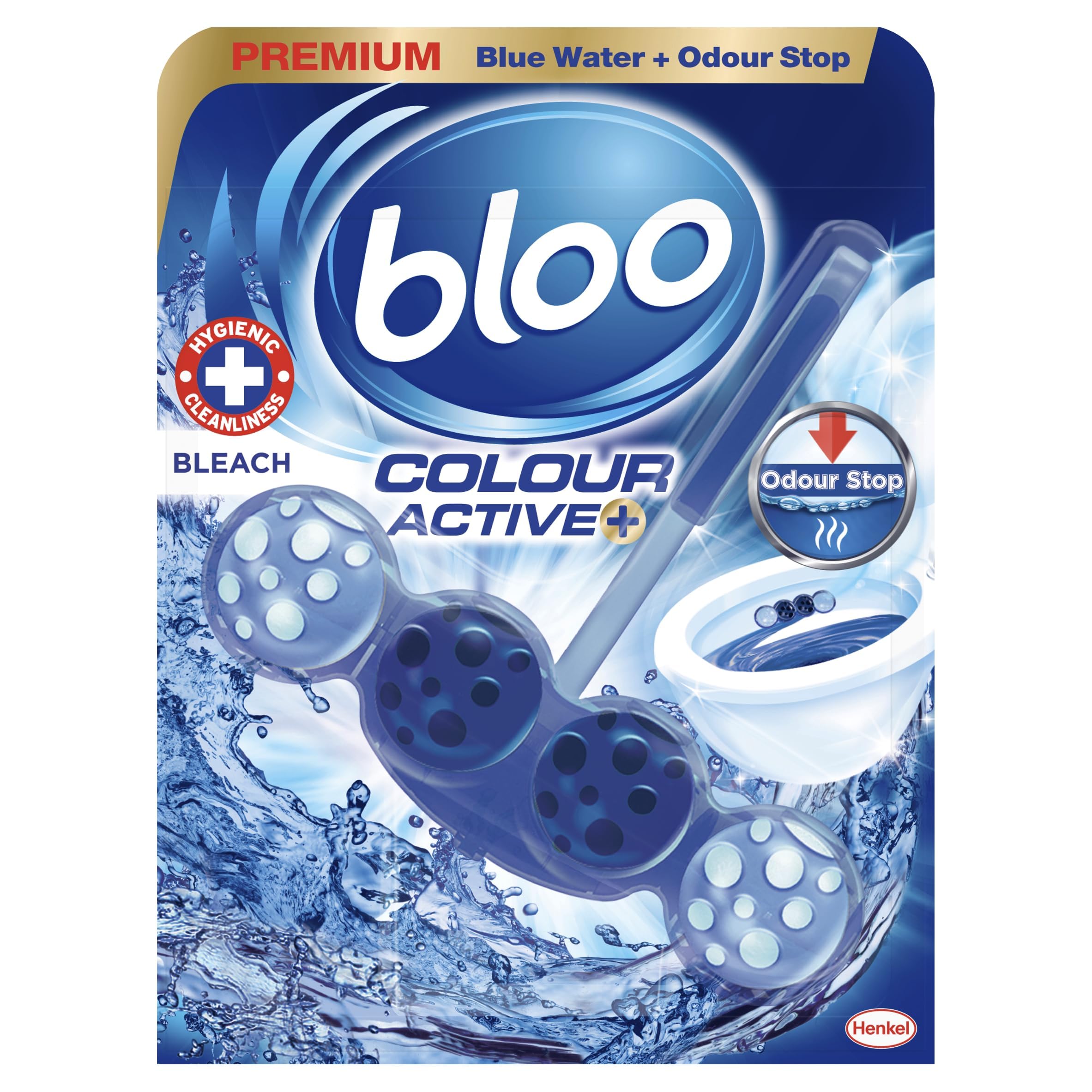 Bloo Colour Active Toilet Rim Block - Bleach Scent, Anti-Limescale, 50g 1