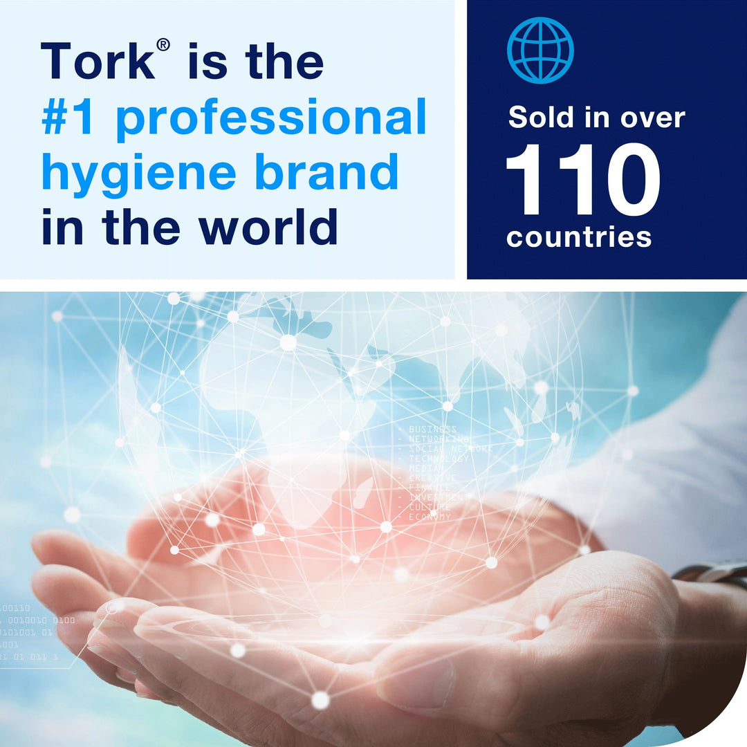 Tork White 2-Ply Advanced Cocktail Napkin - Unprinted Serviette for Bars and Cafés
